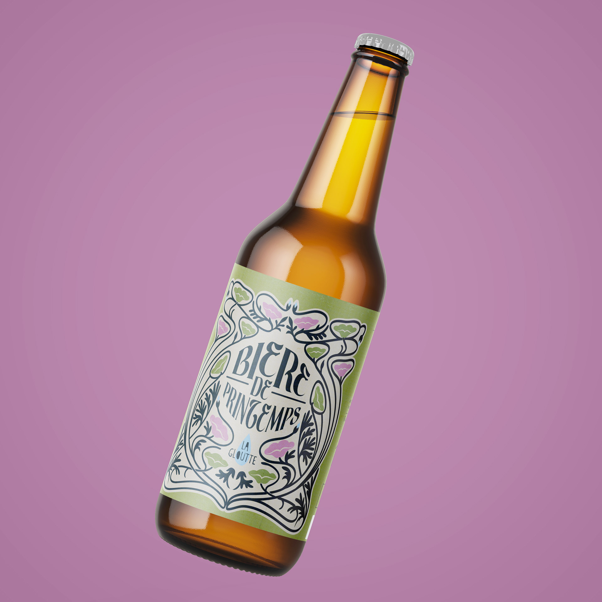 Packaging - Etiquette de bière de printemps - LA Gloutte