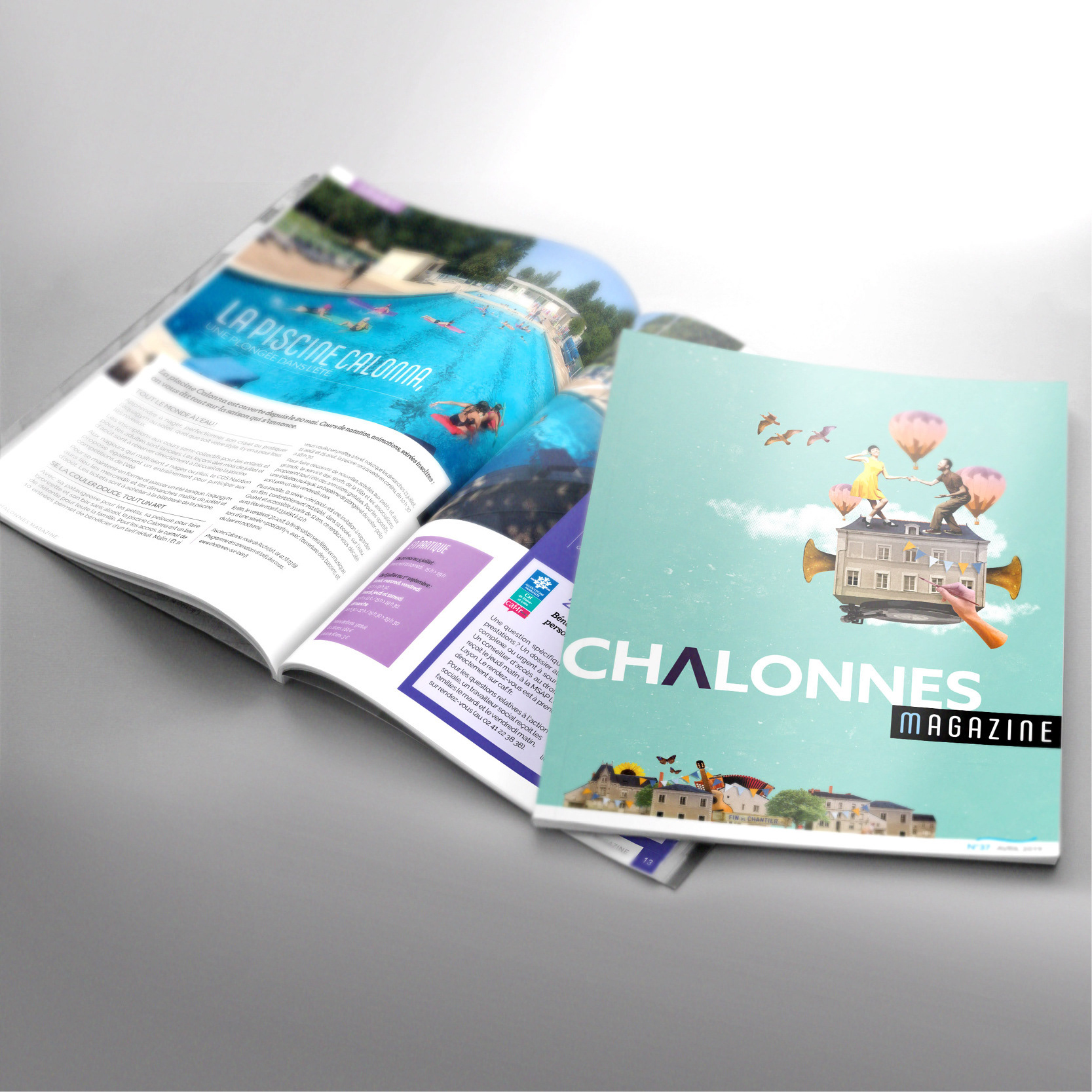 Création et mise en pages - Magazine communal - Chalonnes sur Loire