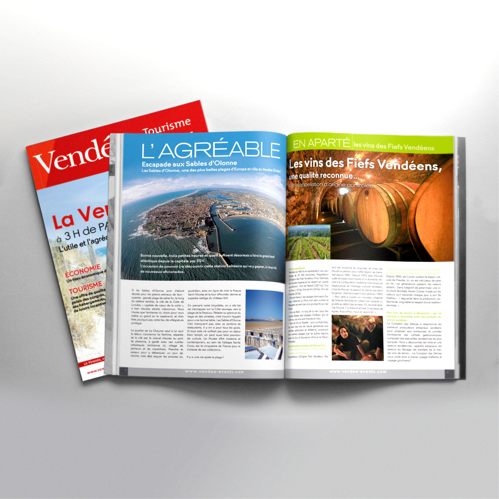 Création et mise en pages - Brochure Tourisme d'Affaires - Vendée Tourisme