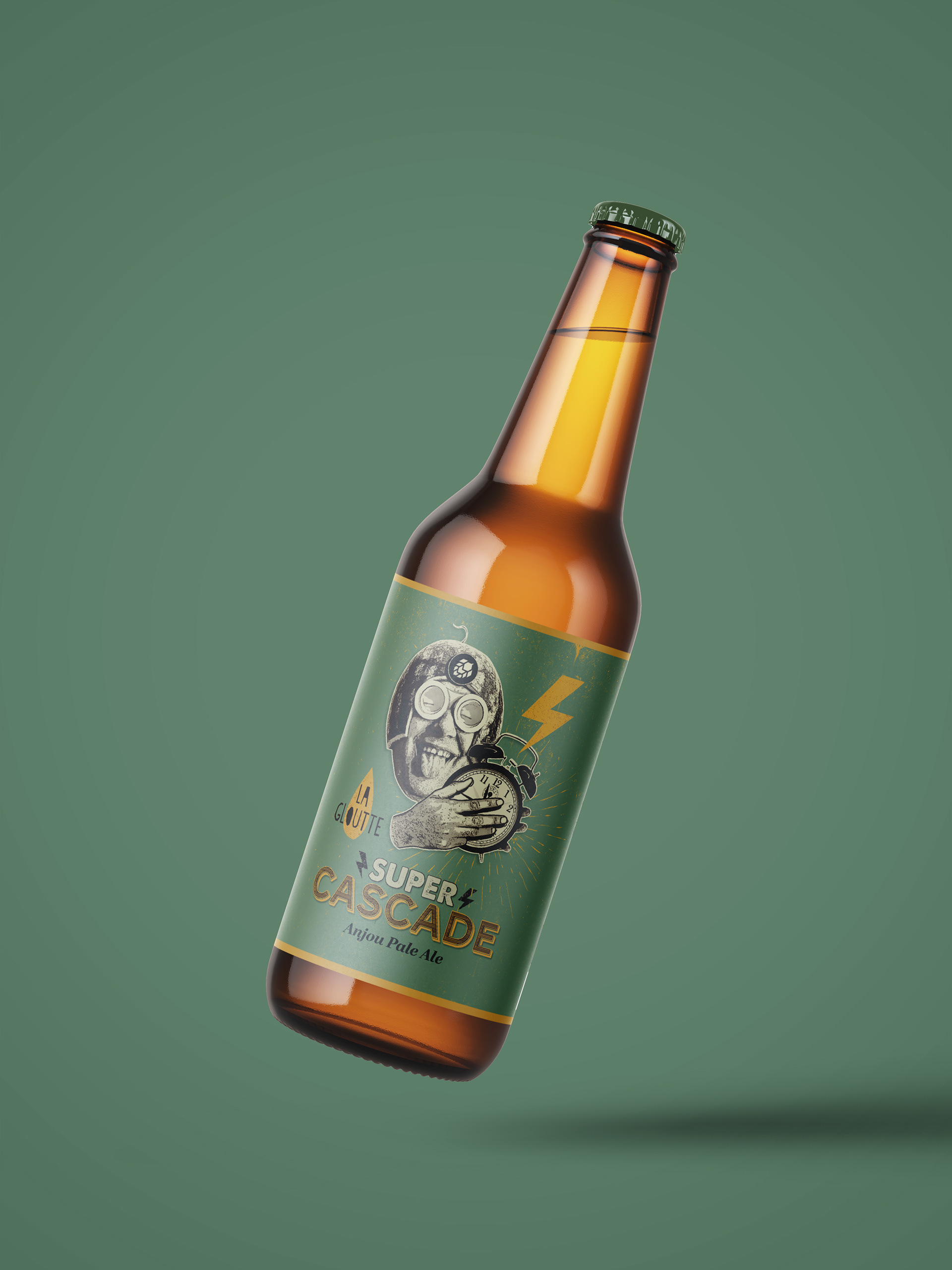 Packaging - Etiquette de bière Anjou Pale ale - Super Cascade
