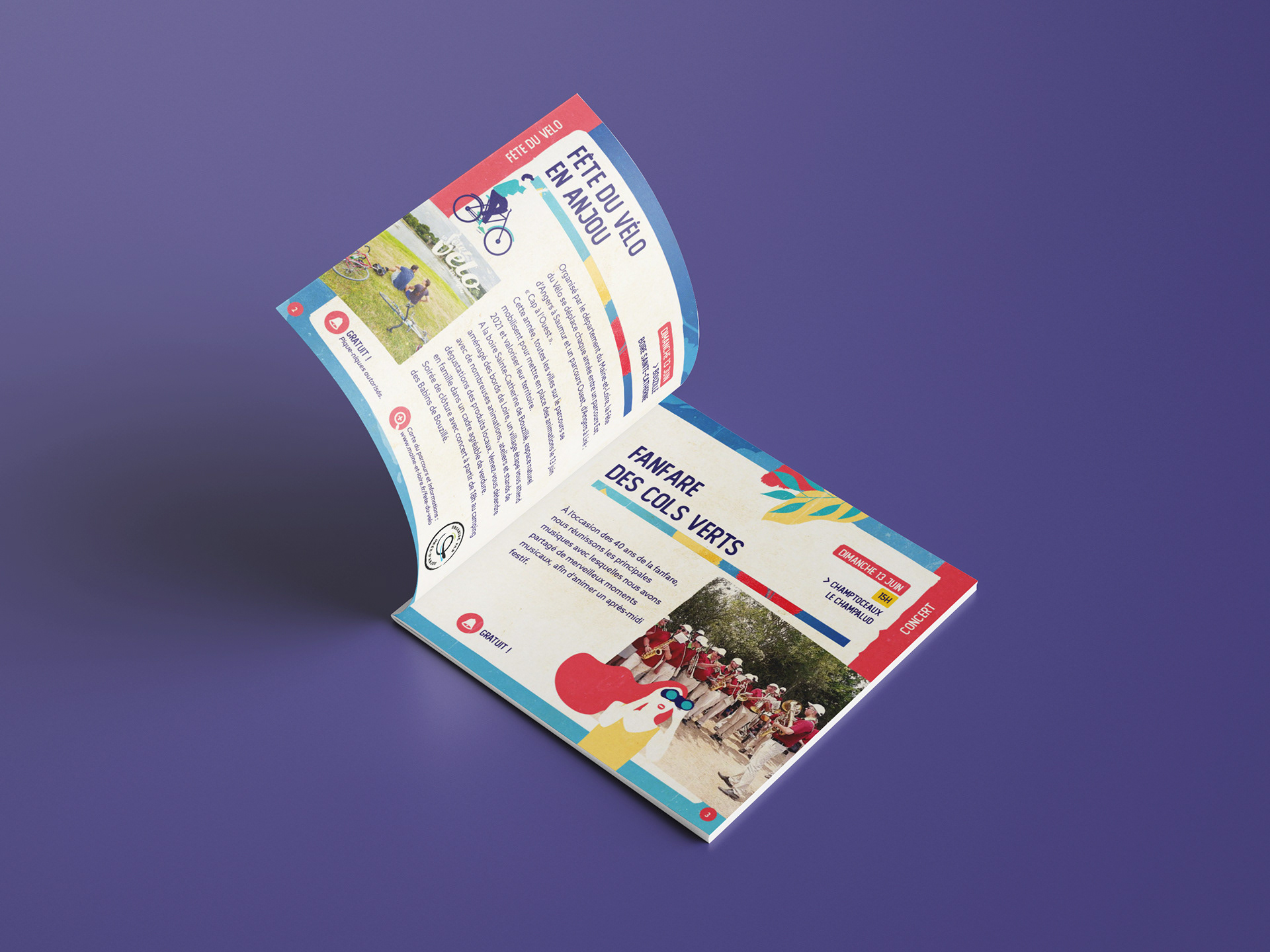 Création et mise en pages - plaquette culturelle - Orée d'Anjou