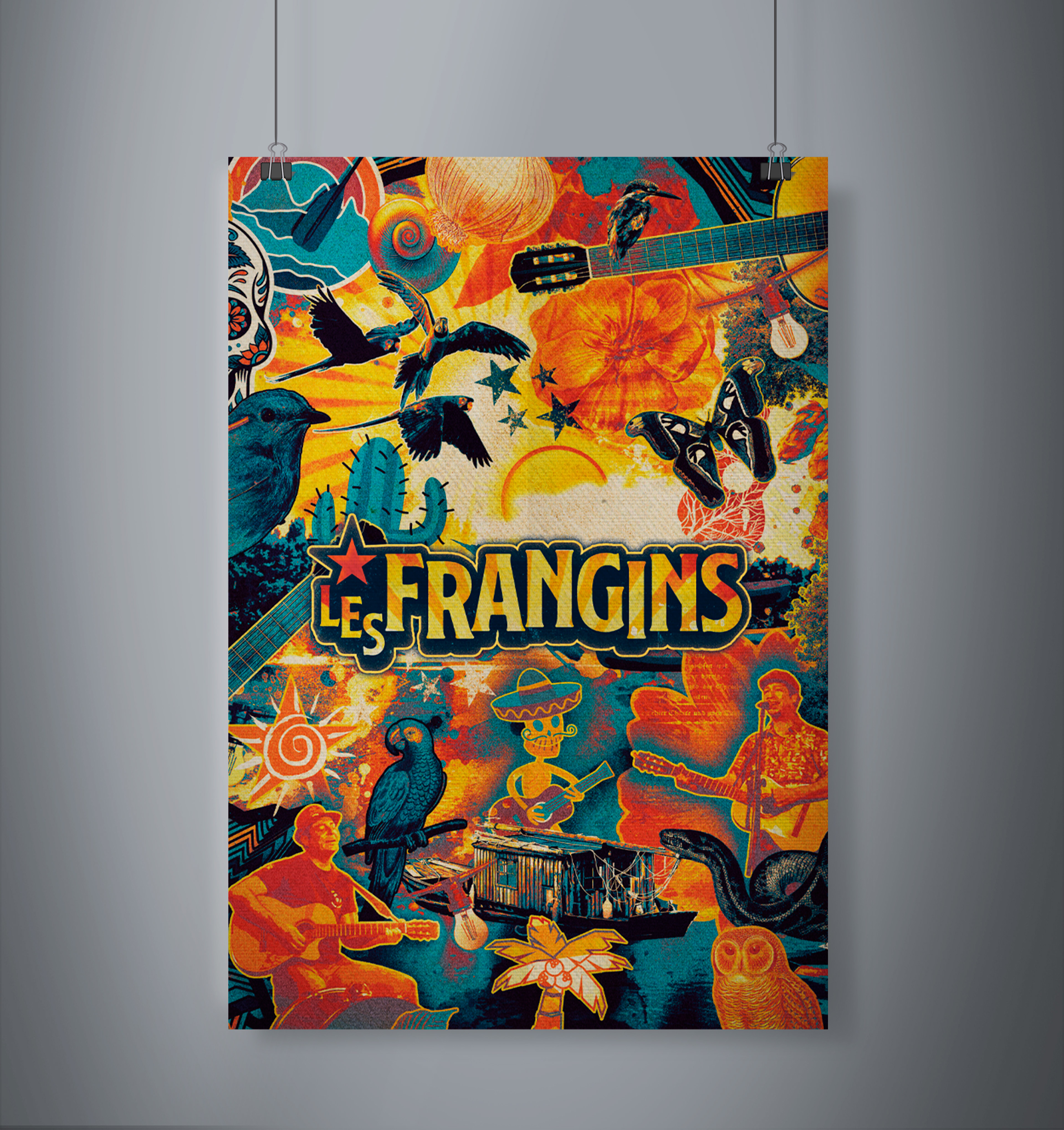 Affiche groupe de musique - les Frangins