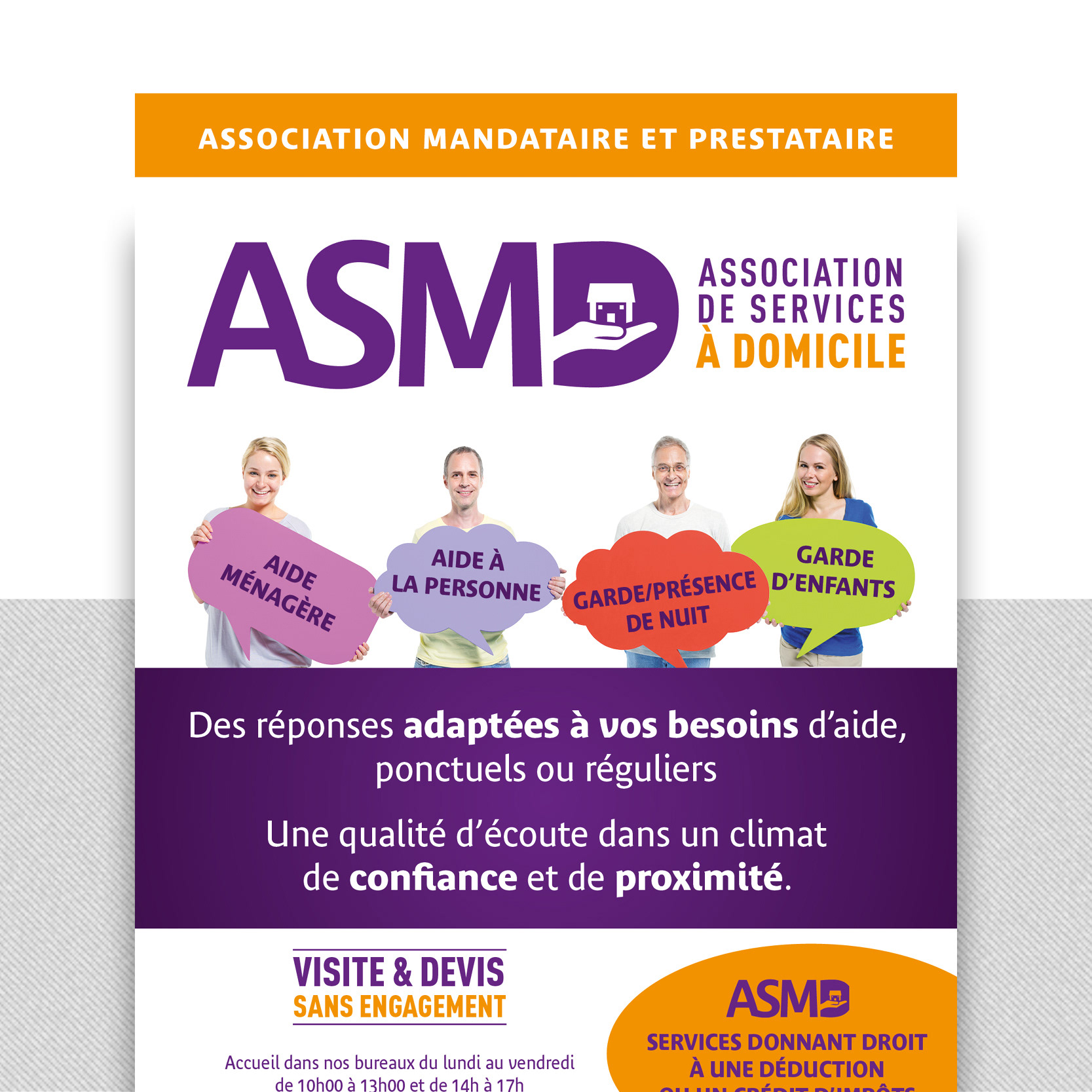 Affiche Association de services à domicile