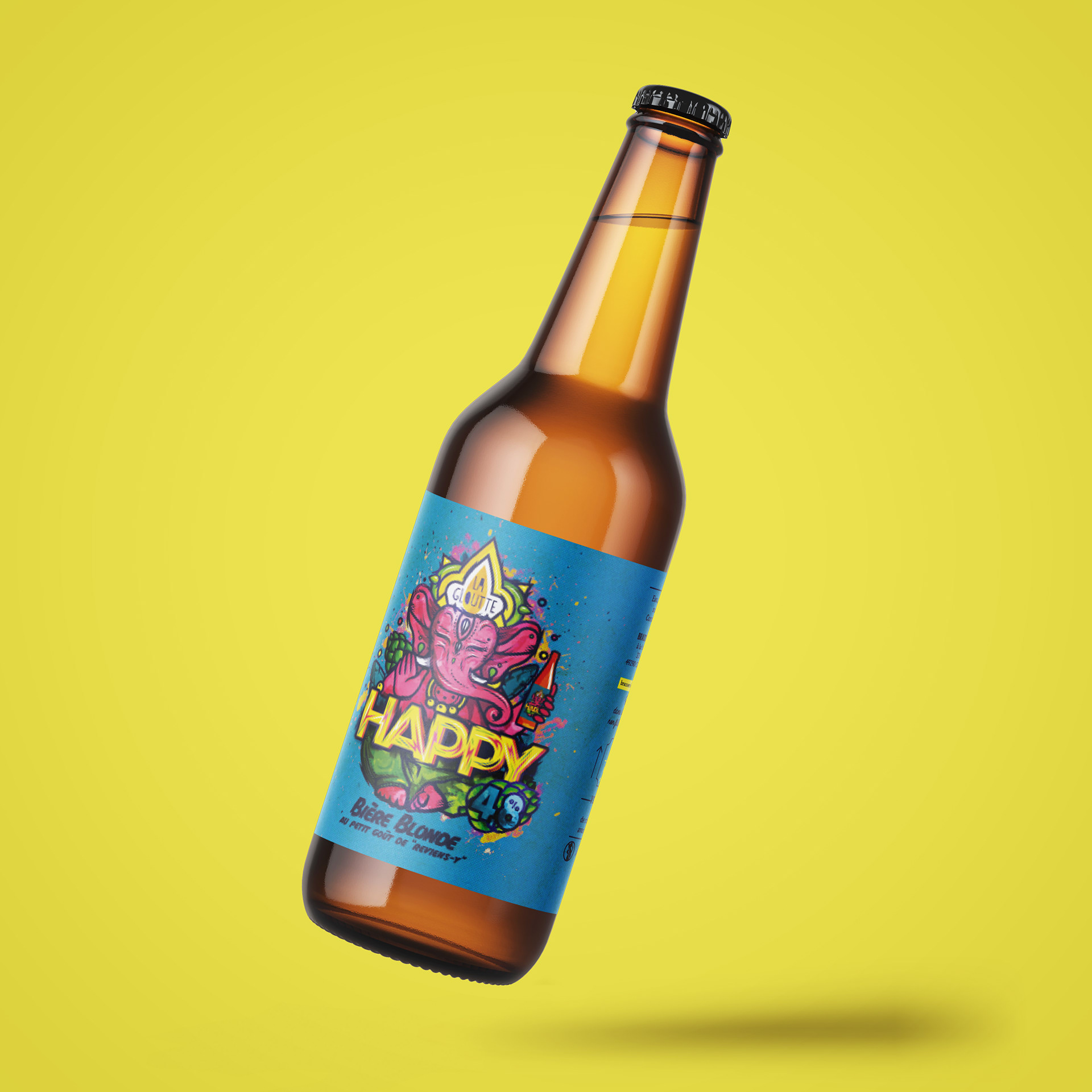 Packaging - Etiquette de bière artisanale - la gloutte