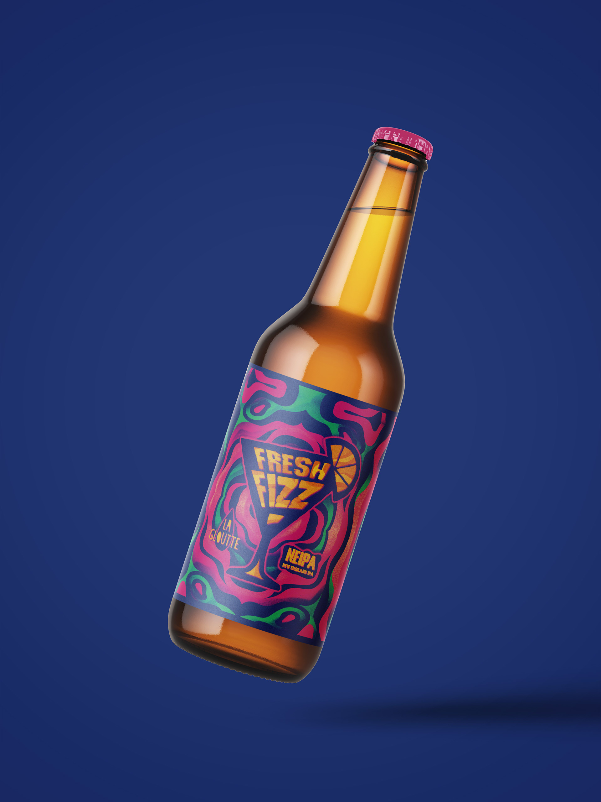 Packaging - Etiquette de bière Neipa - Fresh Fizz - La Gloutte