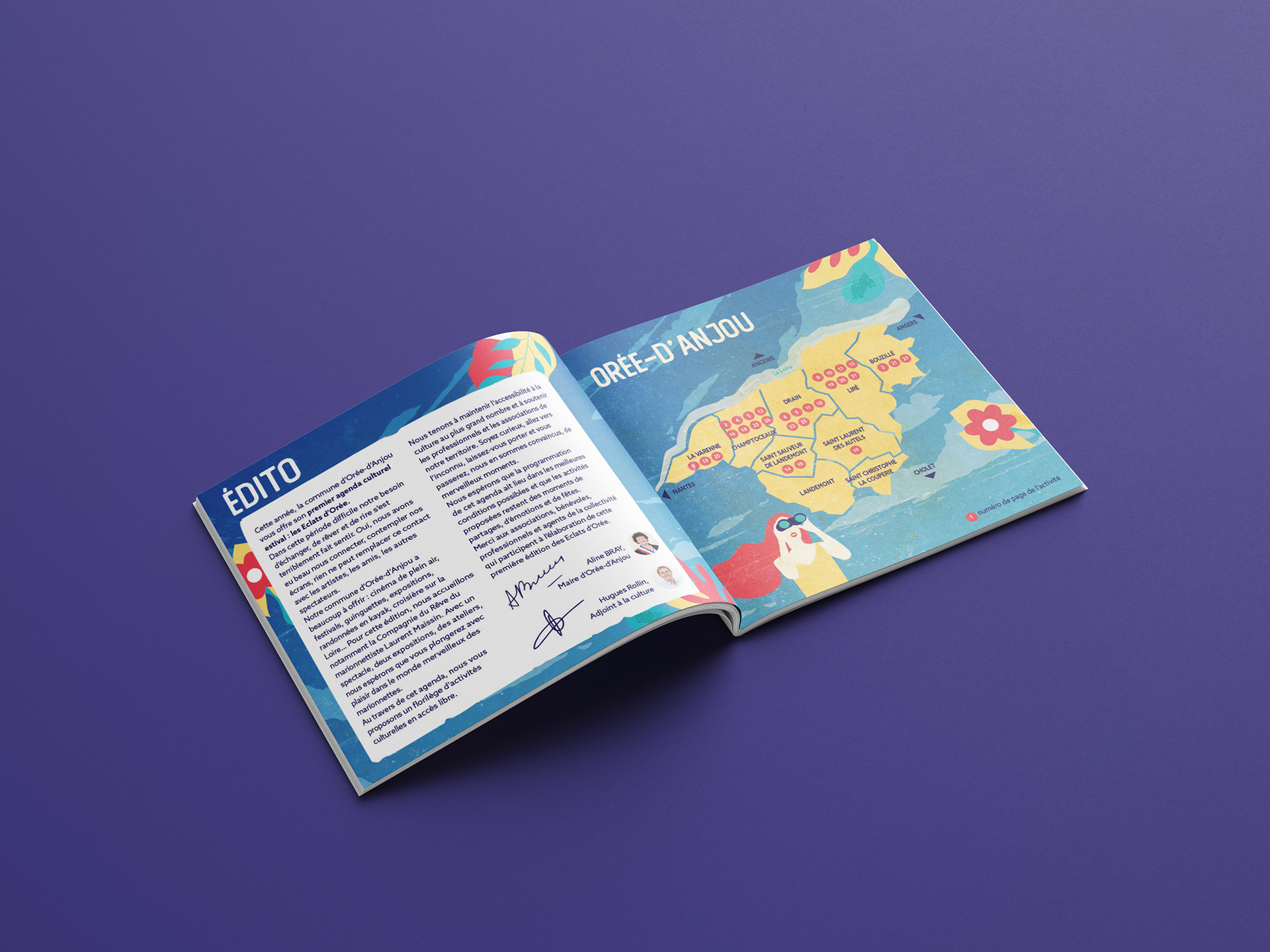 Création et mise en pages - brochure Culturelle Orée d'Anjou