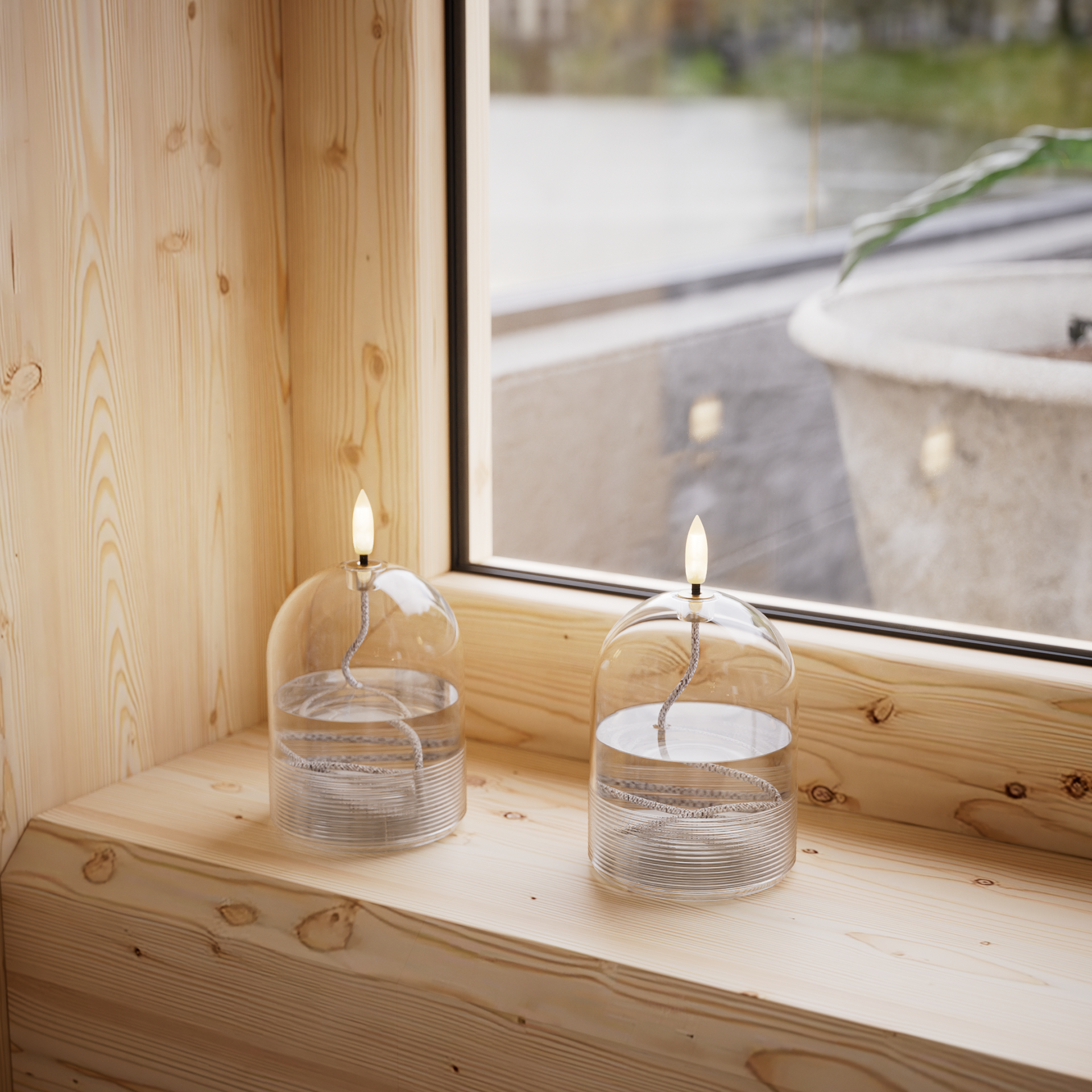 LED "olielampe" (3D visualisering)