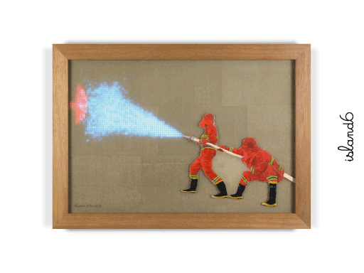 "With the Fire Comes the Rain" by island6 Art Collective (Liu Dao)