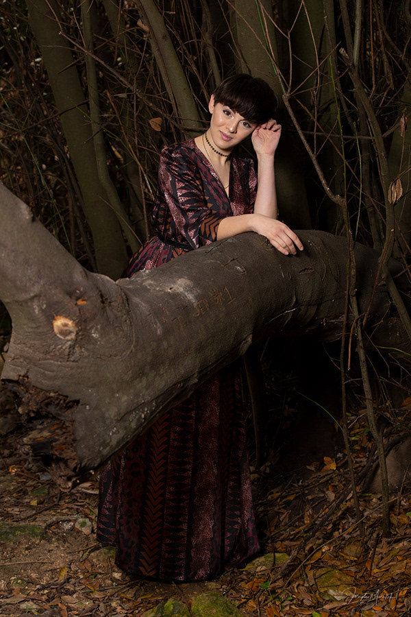 Model Roberta Zammit at Buskett, Malta
