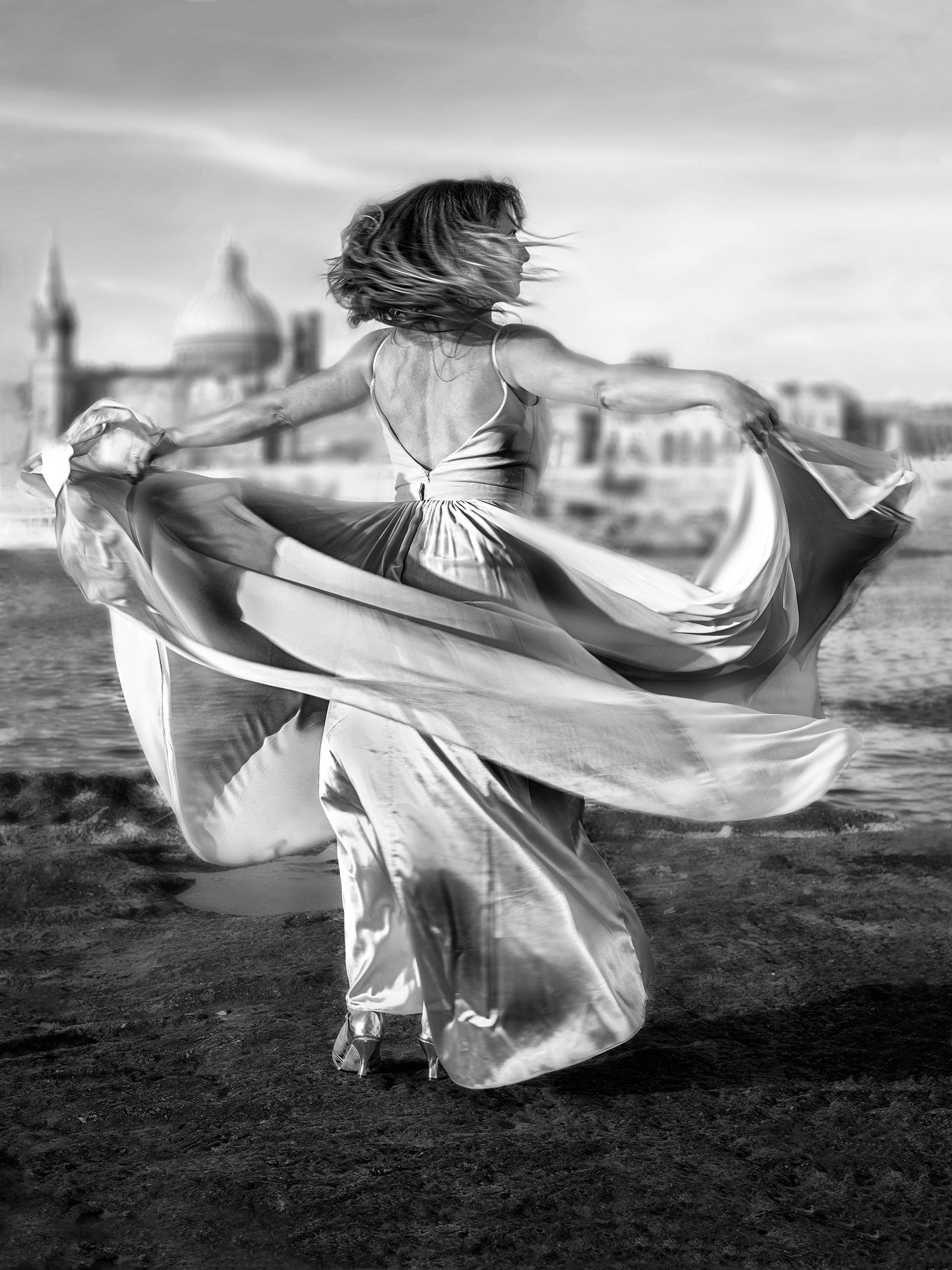 Ballerina Sarah Kurvinen at Sliema, Malta