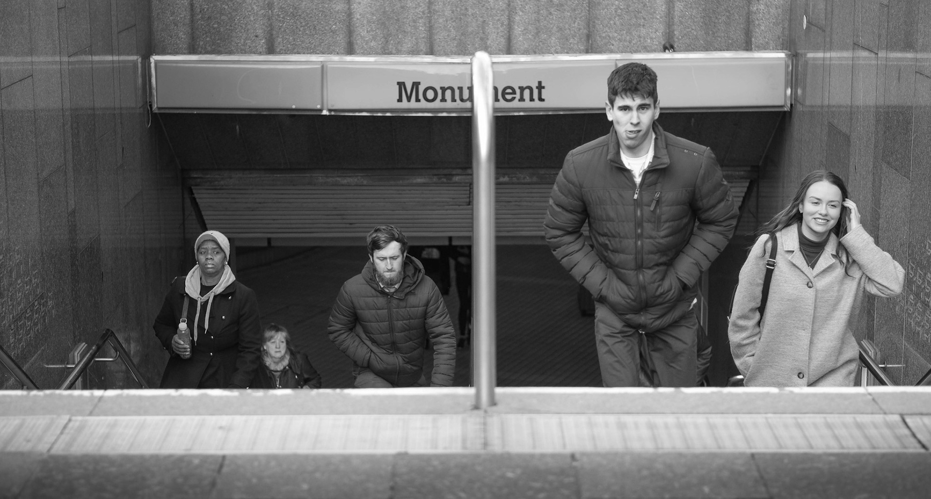 Monument Metro exit , Newcastle