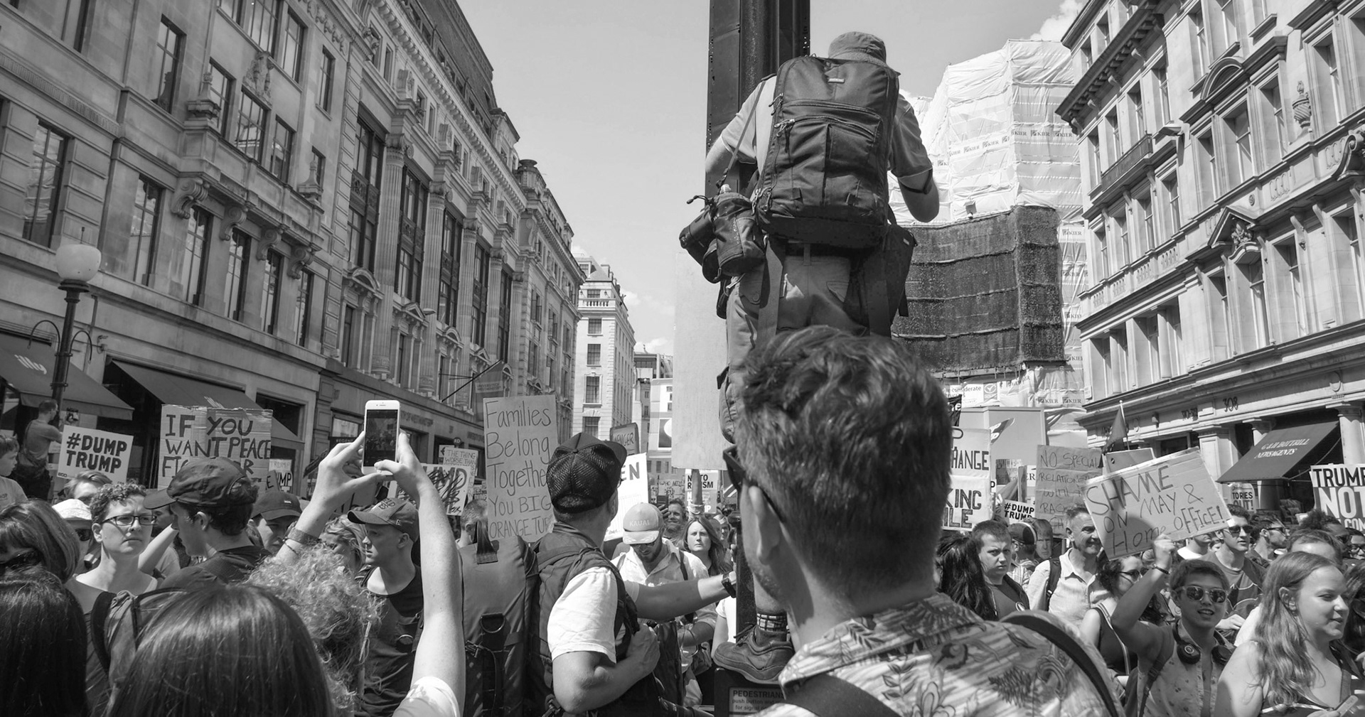 Trump protest, Oxford Circus , London
