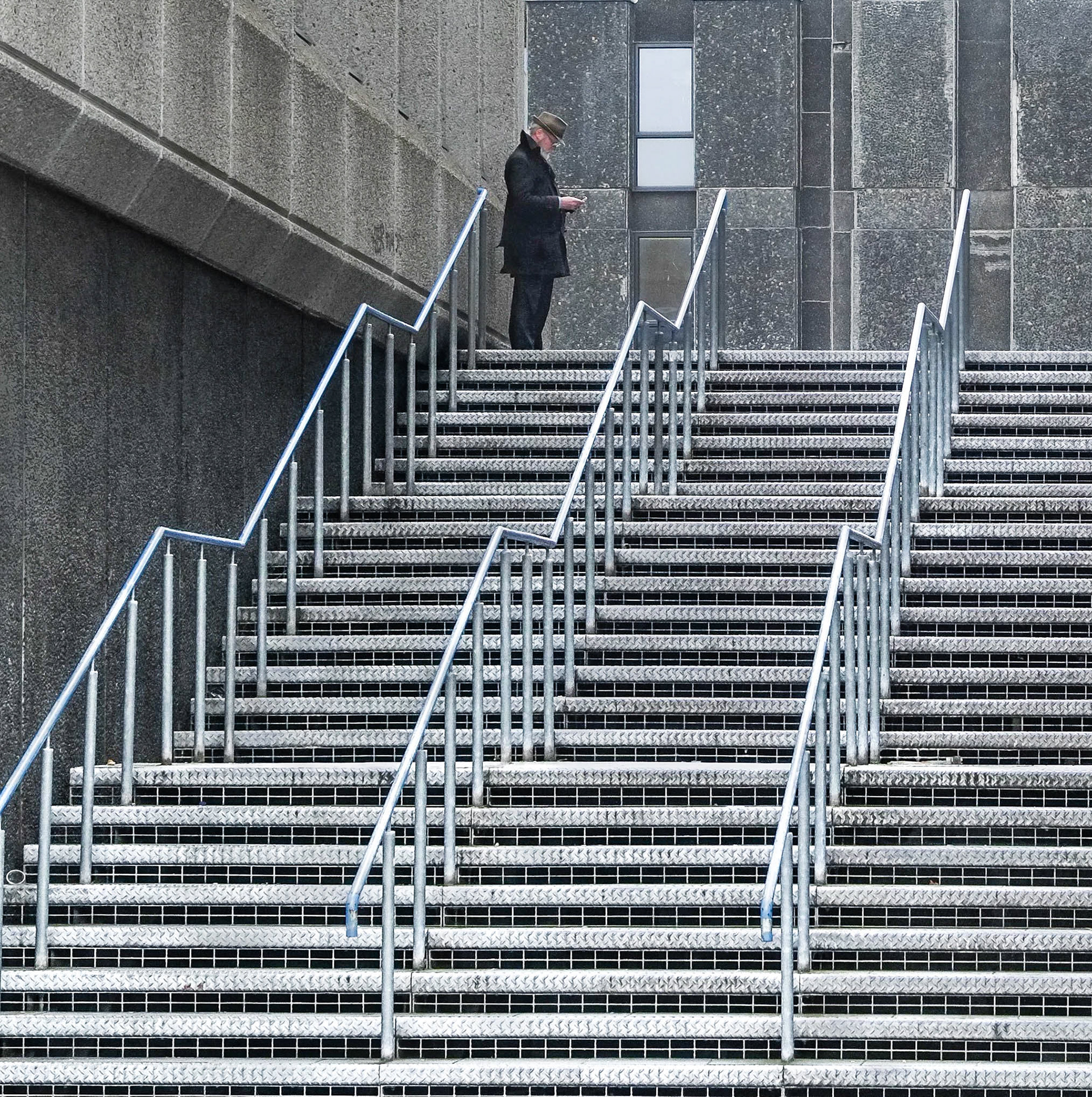 Stairs up to Newcastle central library
