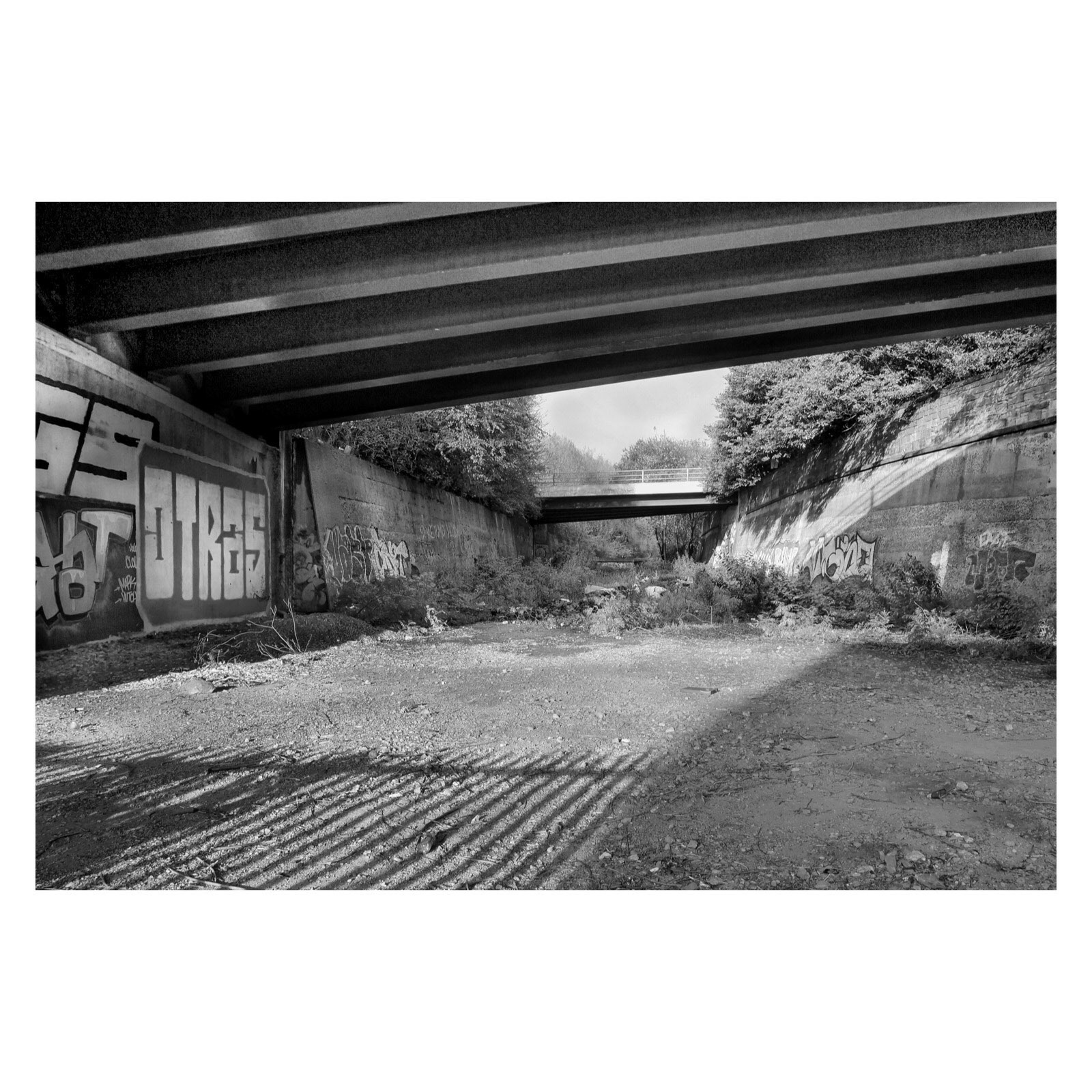 Under the walkway to Northumbria university