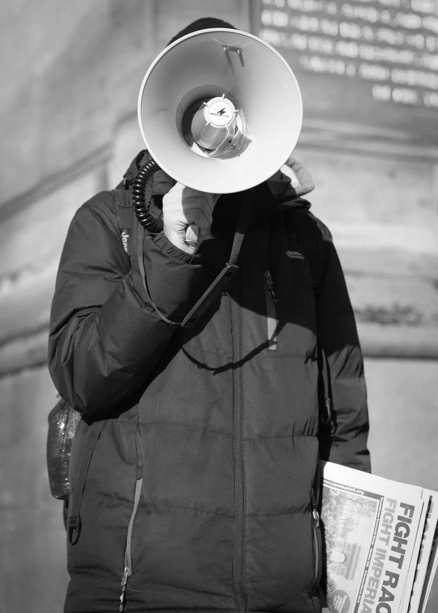 Protester, Monument, Newcastle
