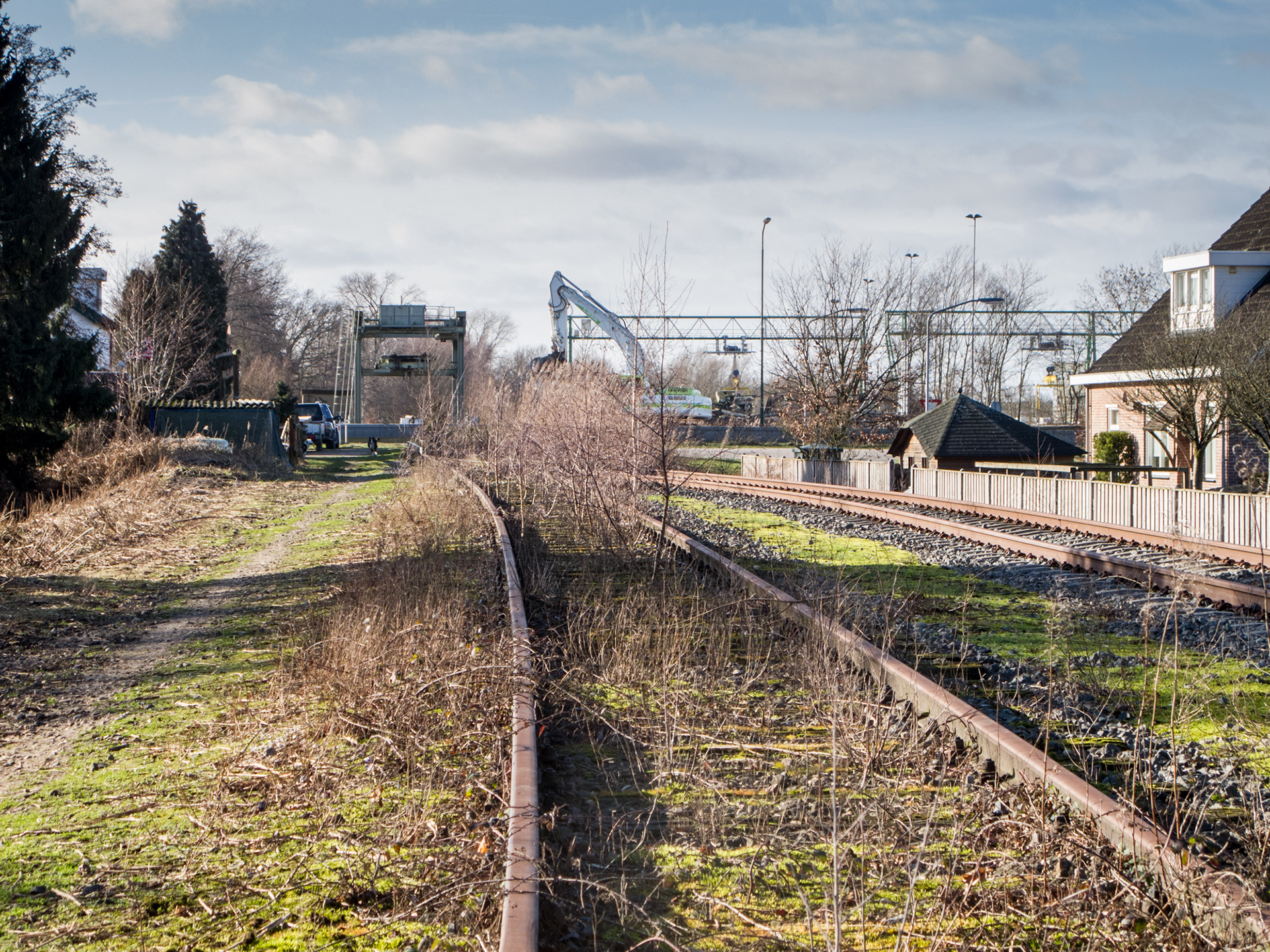 Sporen in Veghel ten oosten van de spoorbrug 2014