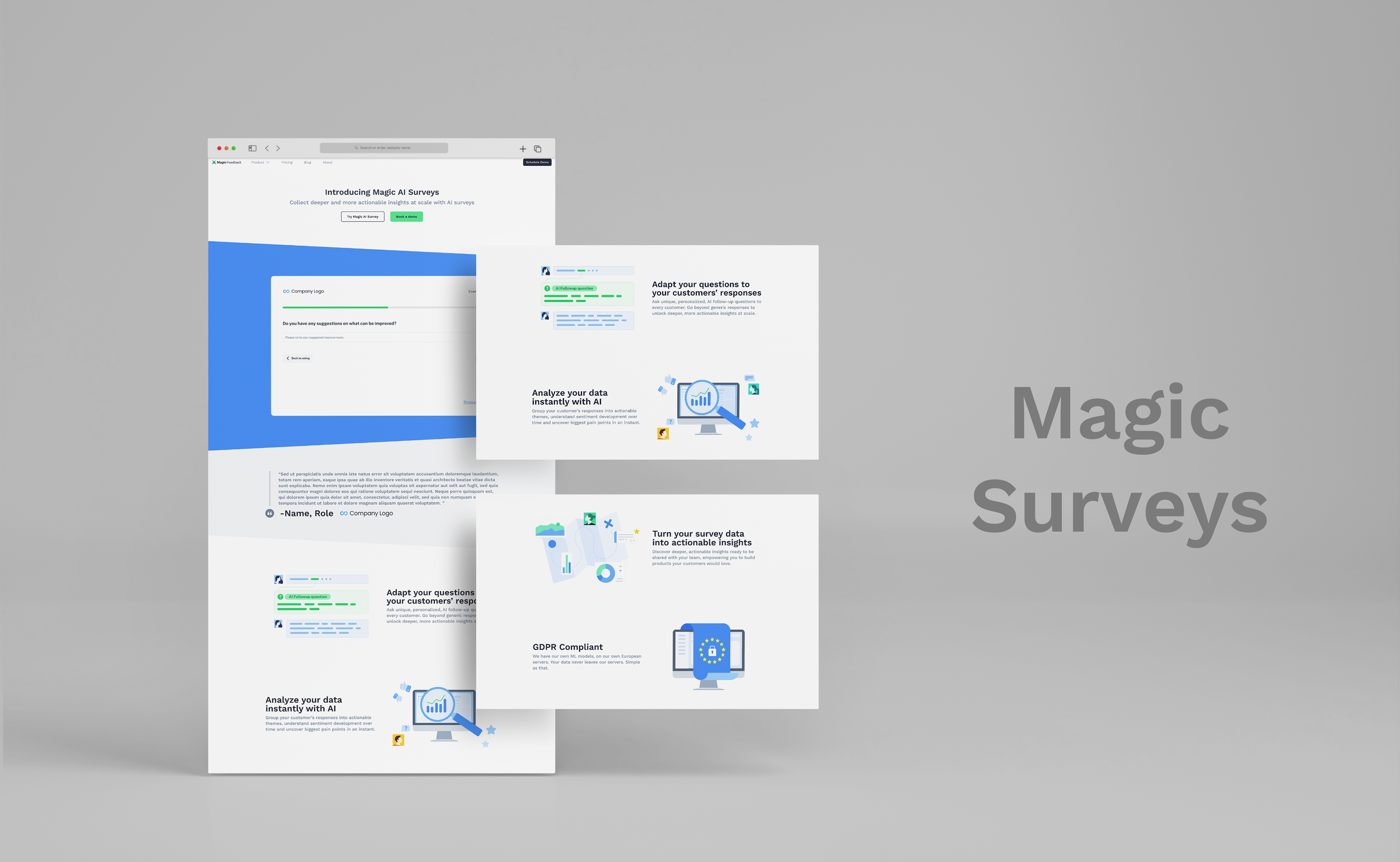 Magic surveys campaign page