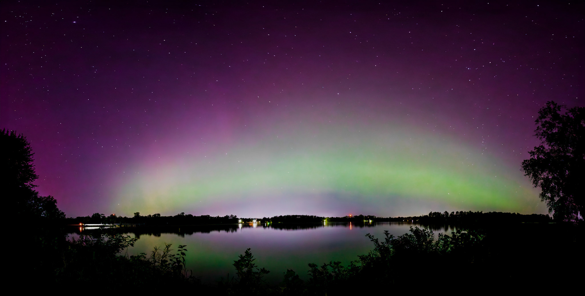 Aurora Borealis Over Lake Loramie II. 2024. Digital Photograph.