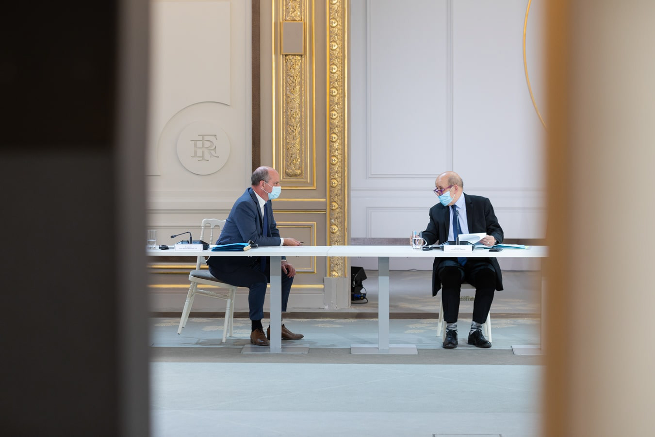 2021-05-31, Jean-Michel Blanquer et Jean-Yves Le Drian, Conseil des ministres franco-allemand, Élysée