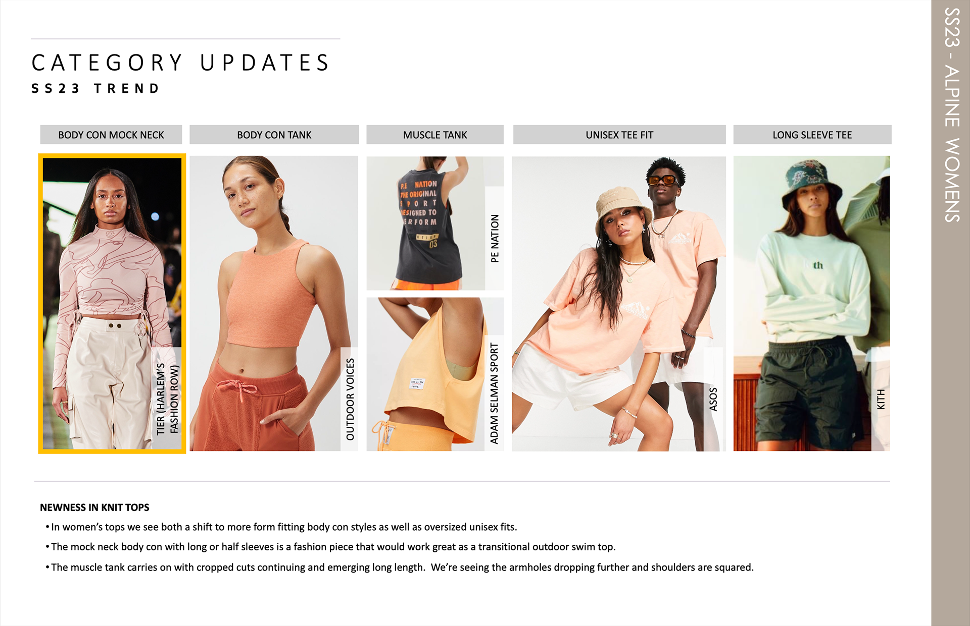 Example of silhouette / style direction provided by my team.