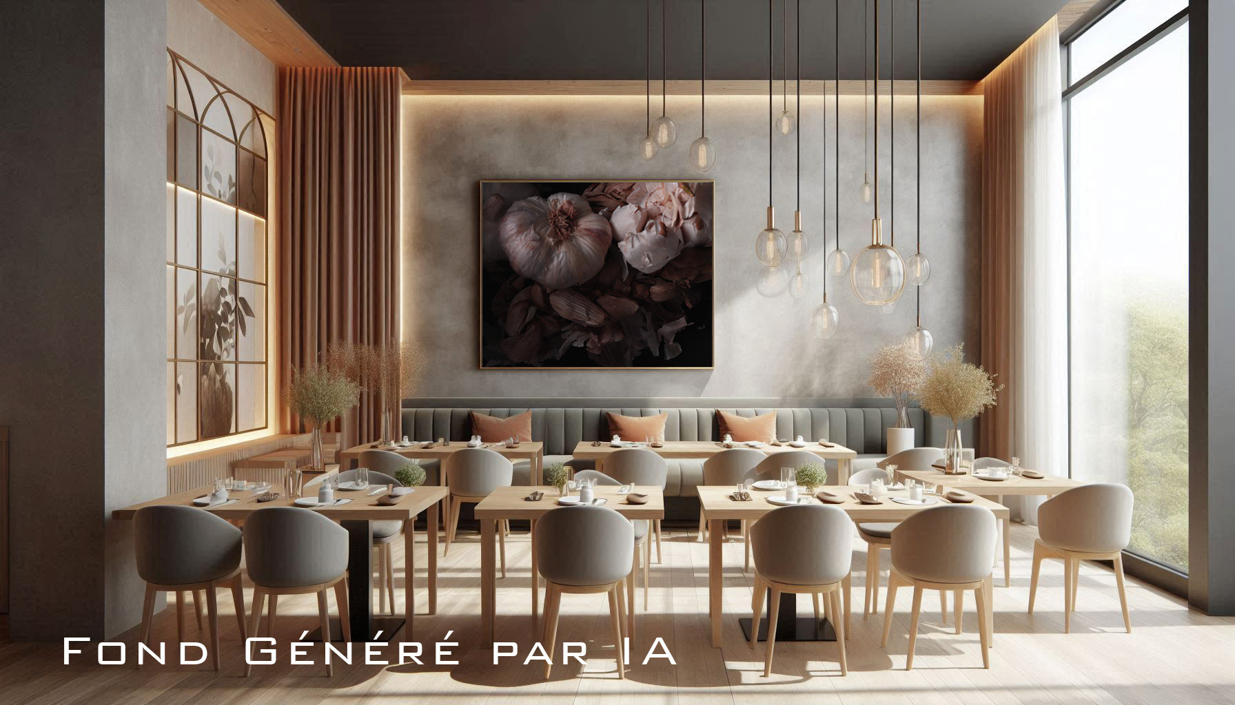 Exemple de la décoration d'un restaurant