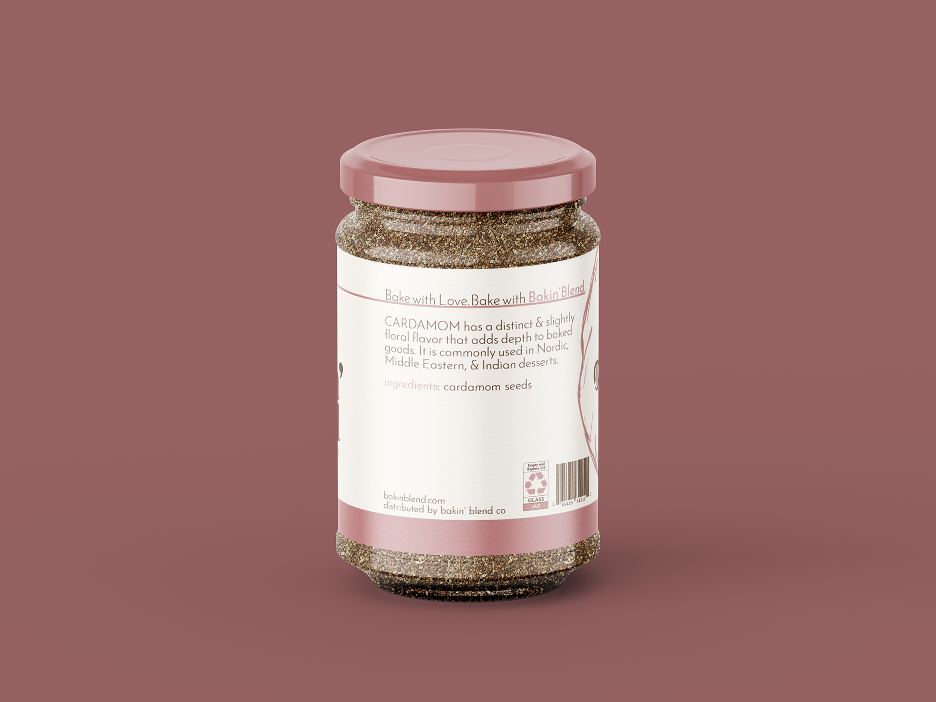Cardamom Seeds Label Back