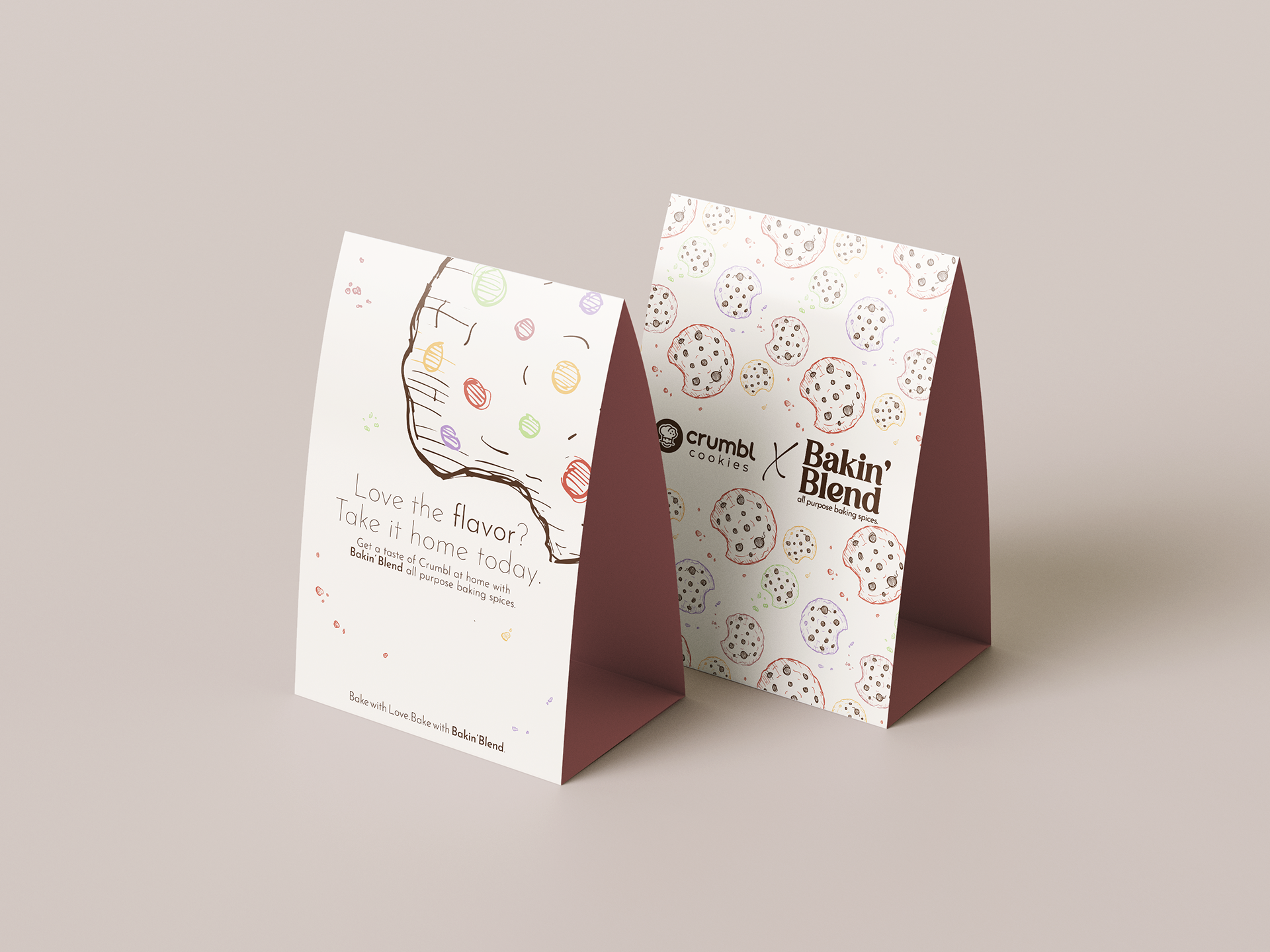 Crumbl Cookies x Bakin' Blend Table Tent