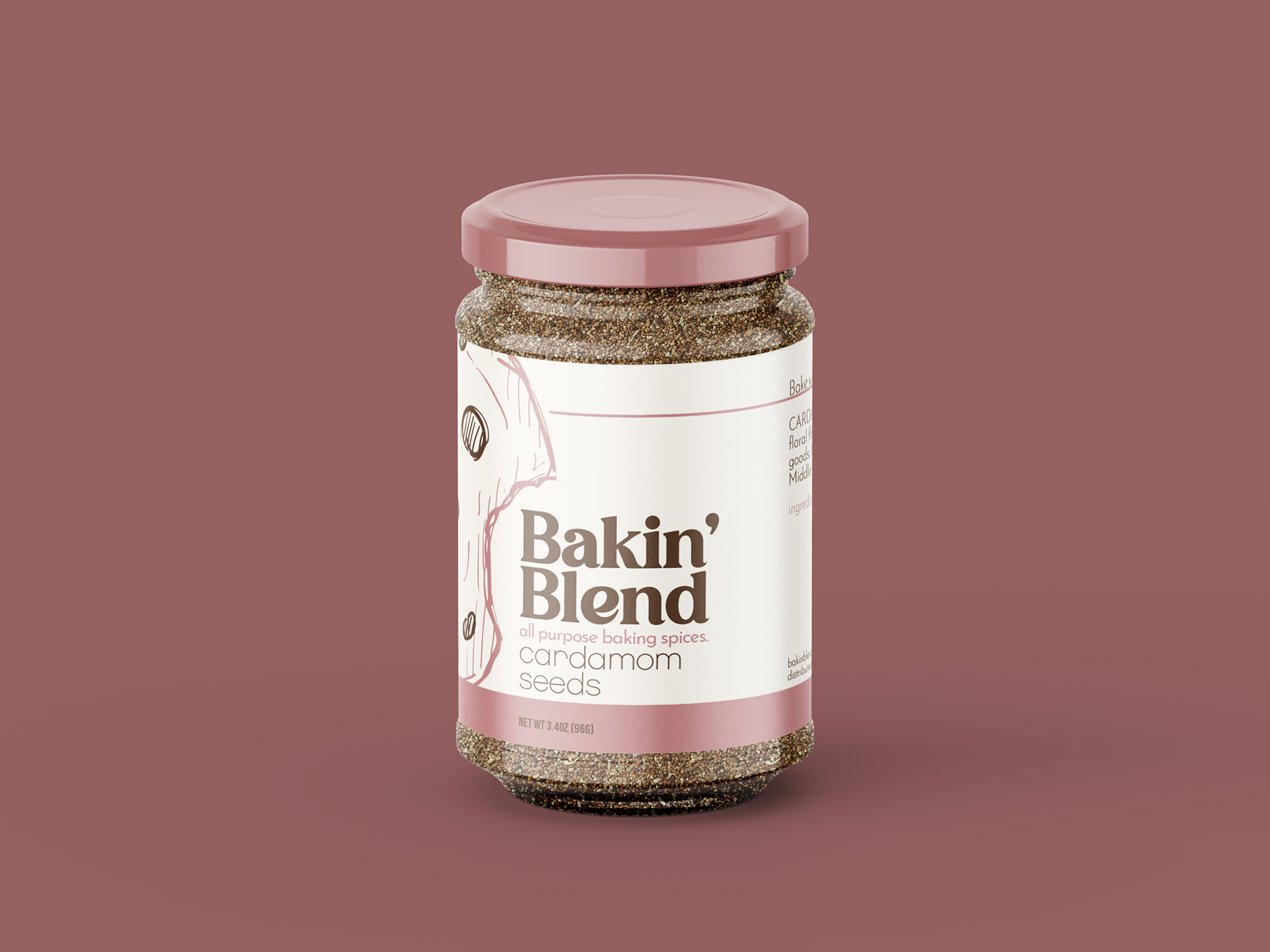 Cardamom Seeds Label Front