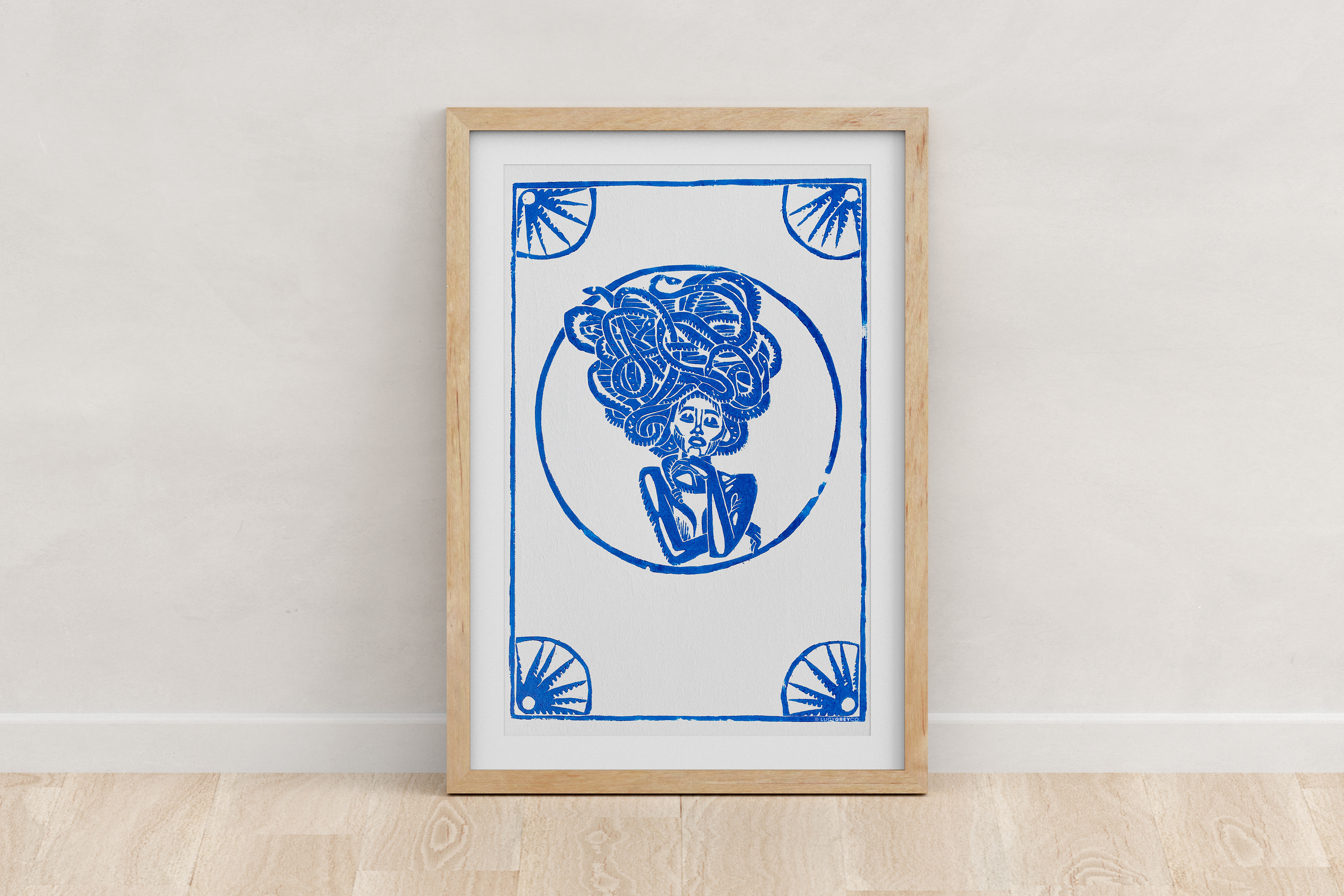 "Charmer" Woodcut Print