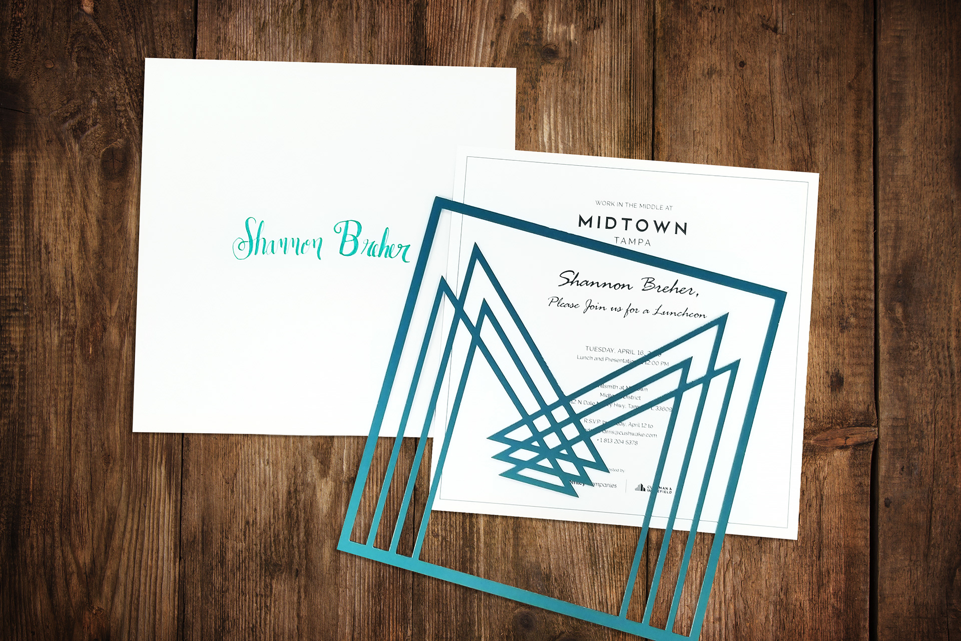 Custom lettered invites