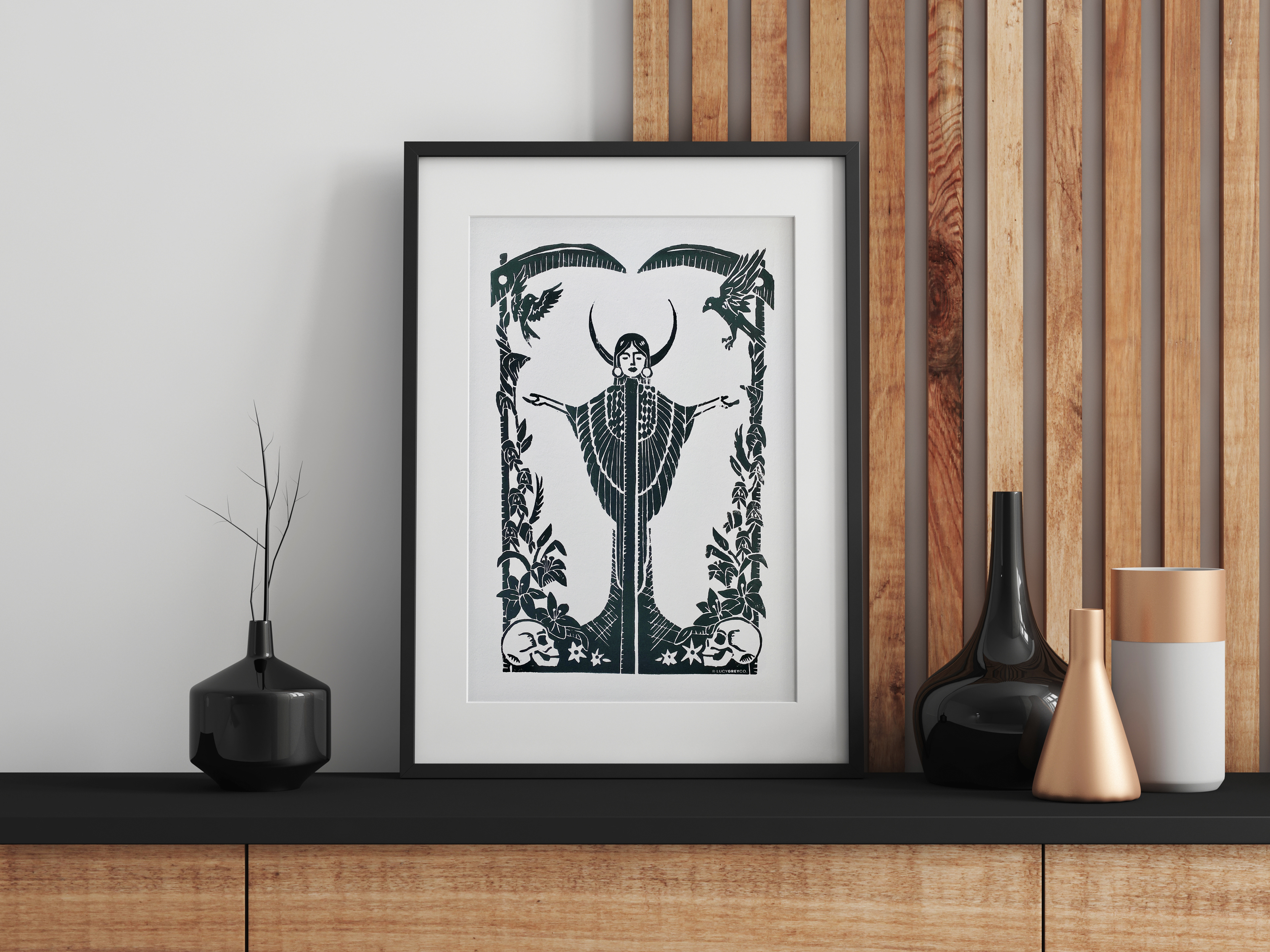 "Songbirds" Woodcut Print