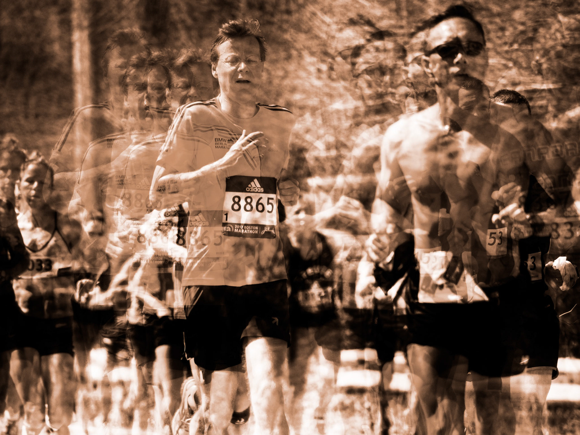 17417379 Multiple Exposure For Multiple Runners