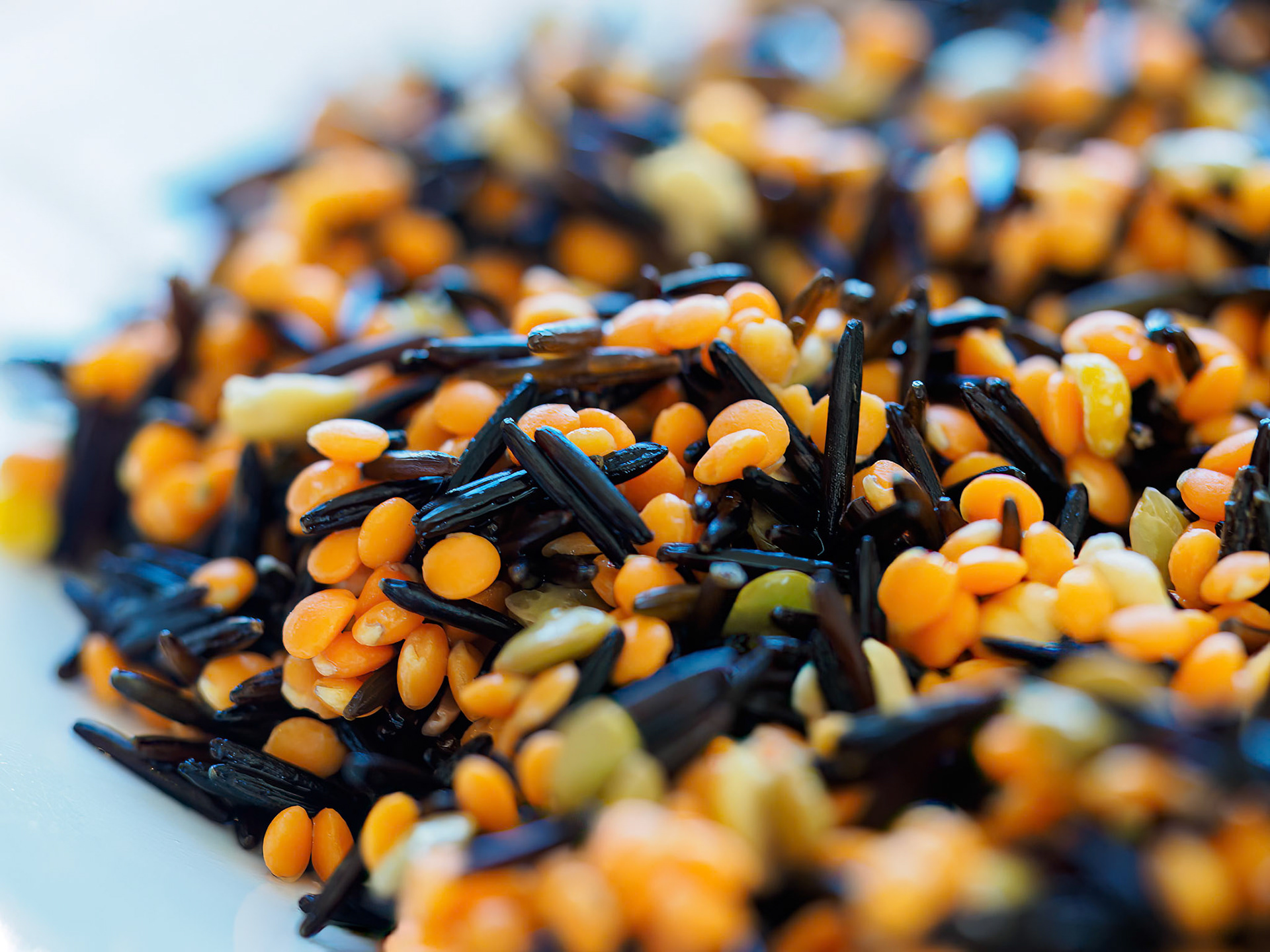 Wild rice, red&amp;green lentils, and split peas