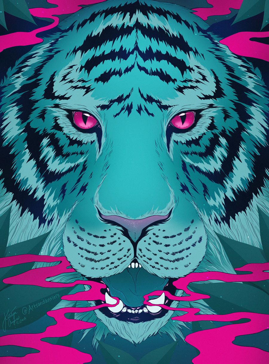 "Tiger's Breath" Digital Illustration