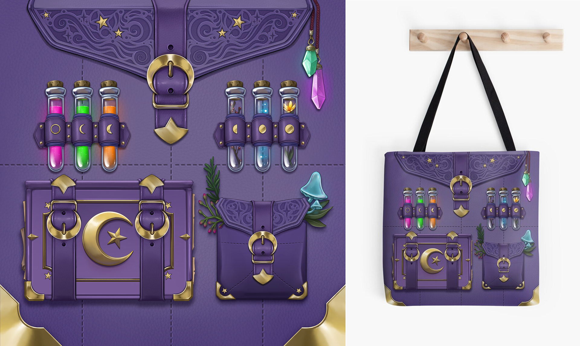 Moon Witch Bag Design