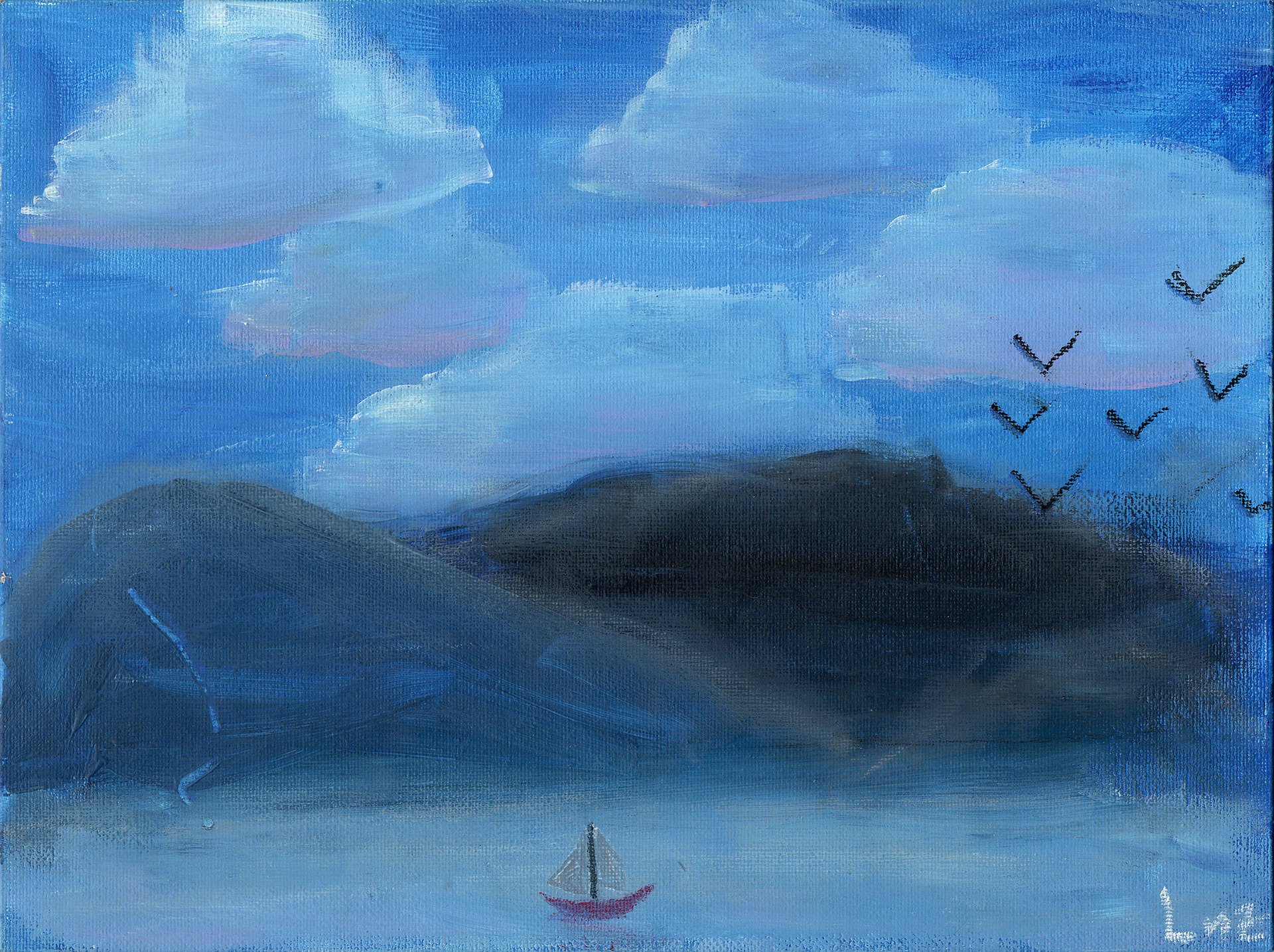 Acrylic on board, 2023 