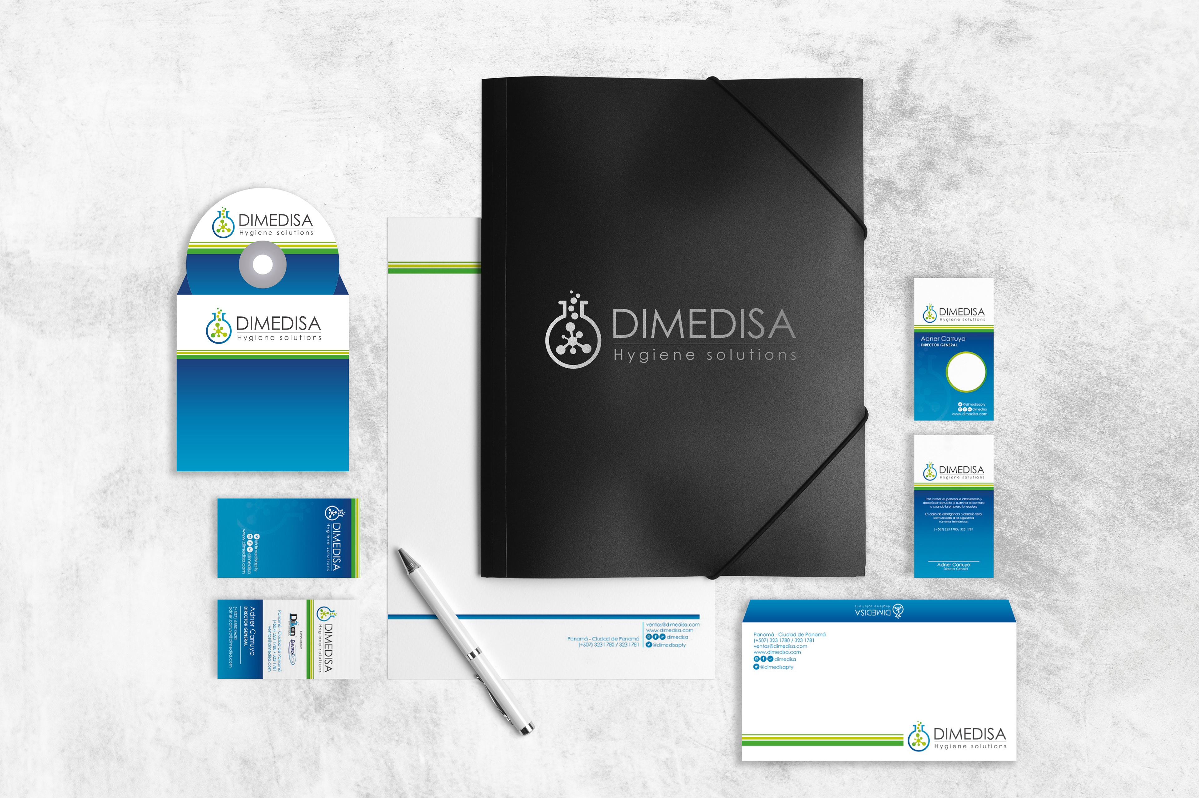 Papelería corporativa para empresa Dimedisa