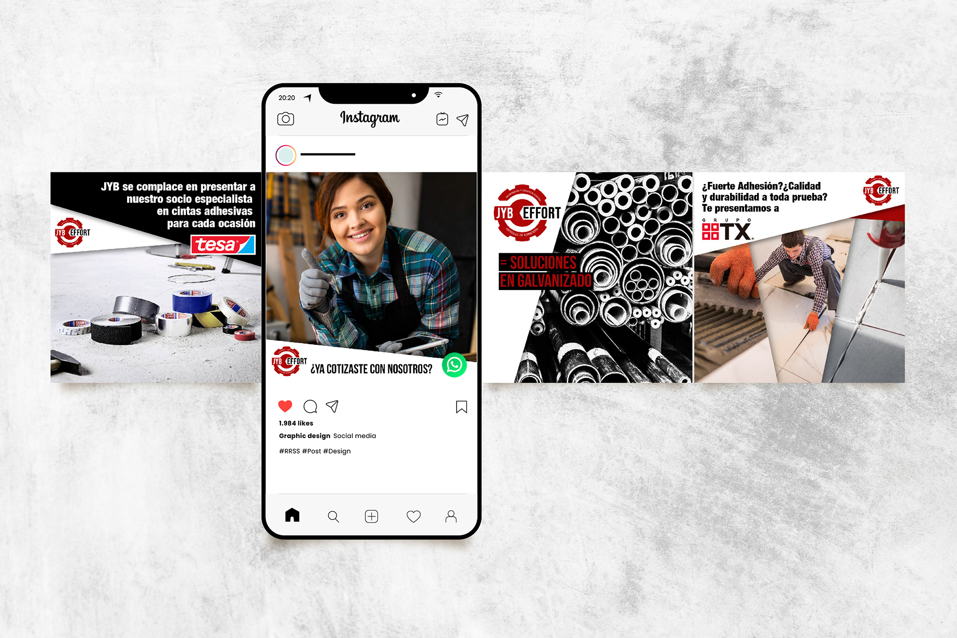 Diseño de redes sociales para JYB Effort