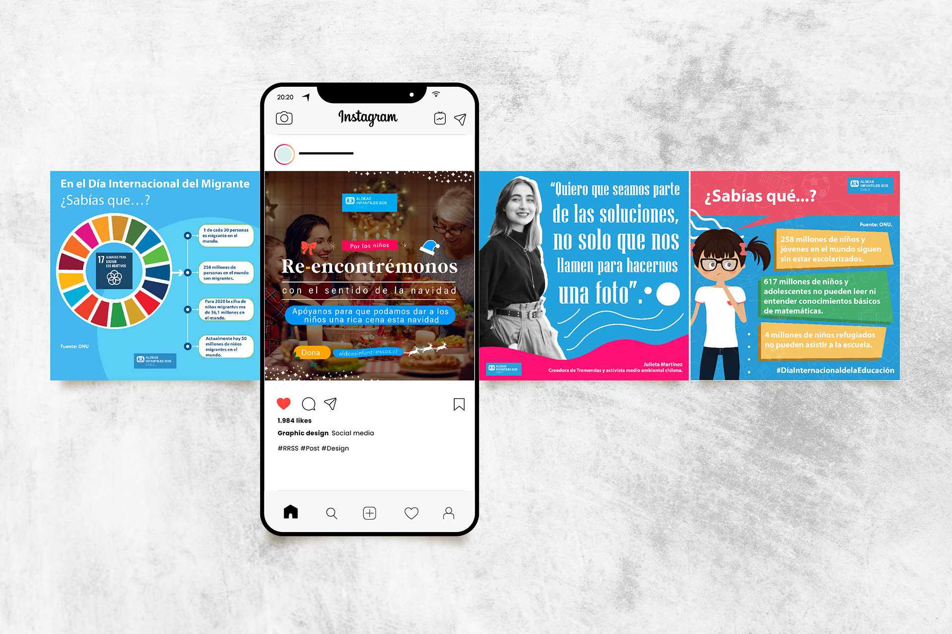 Diseño de redes sociales para Aldeas Infantiles SOS Chile