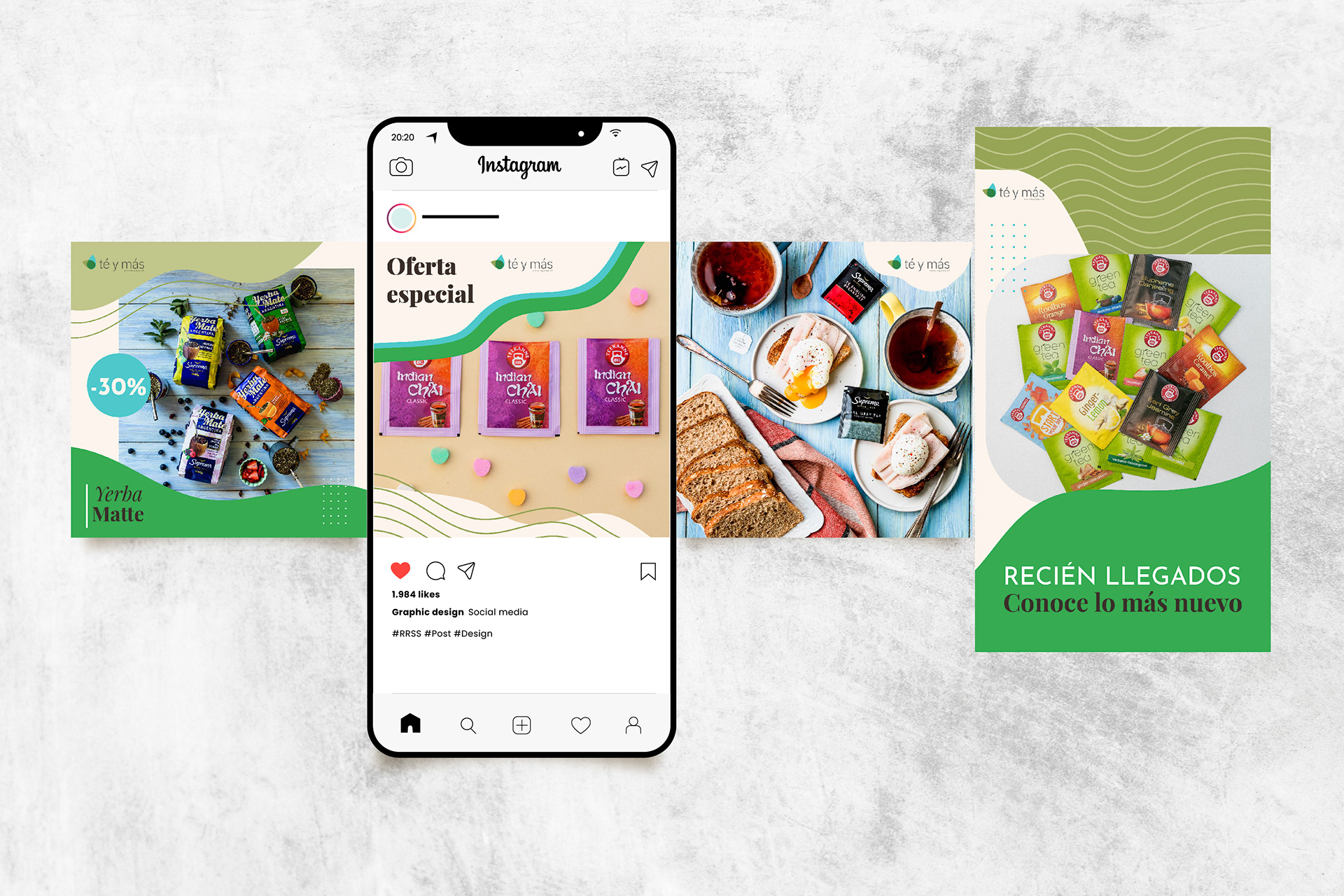 Diseño de redes sociales para Té y Más