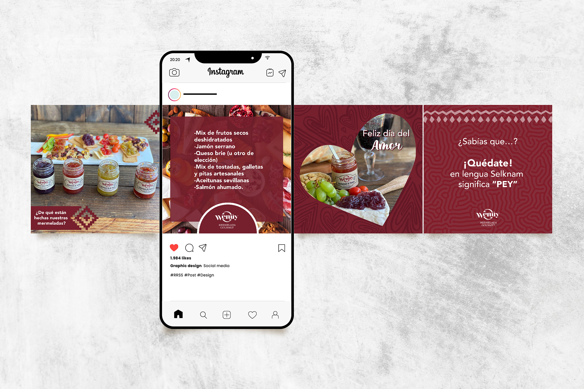 Diseño de redes sociales para Wenuy