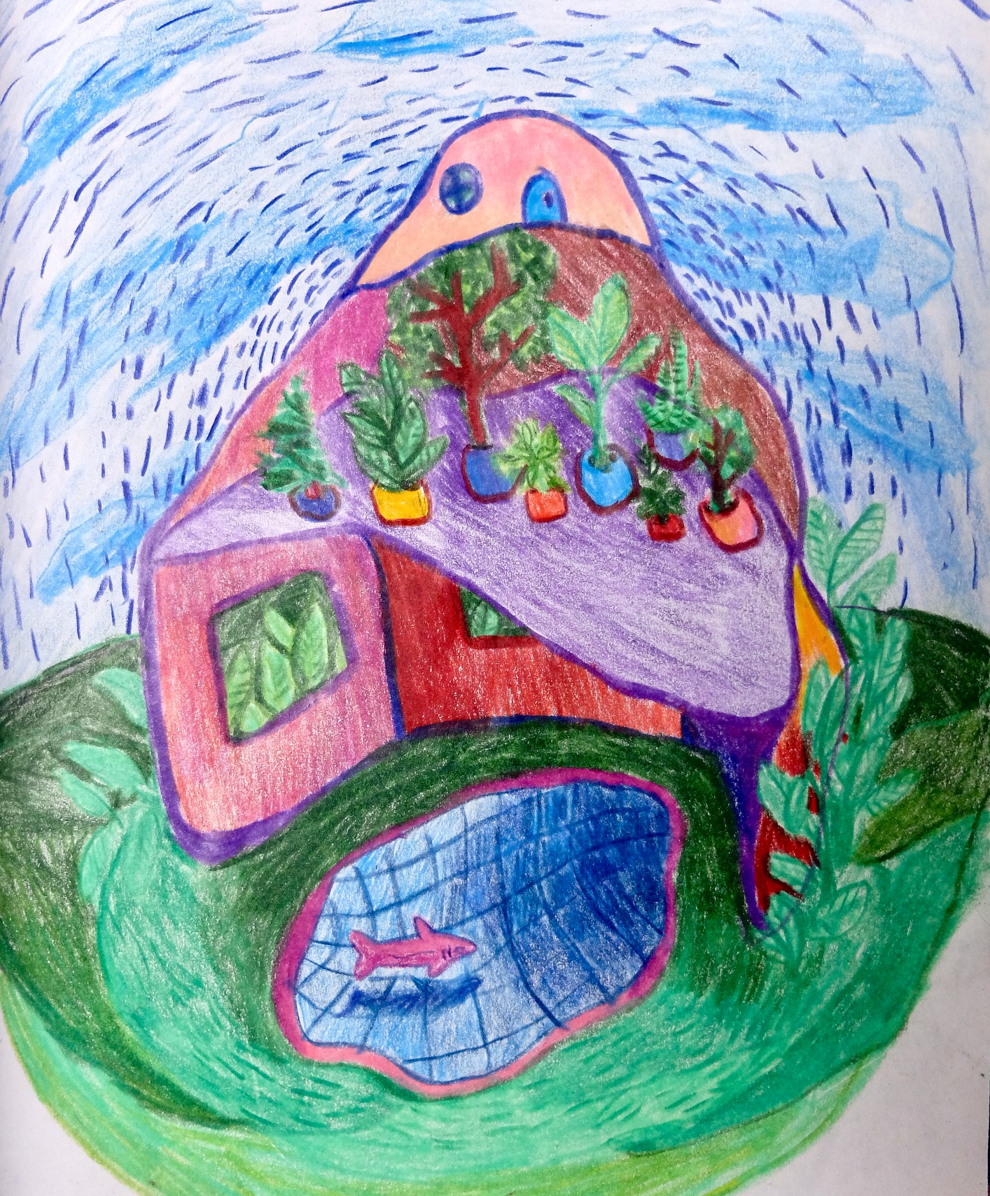 colored pencil, 2021