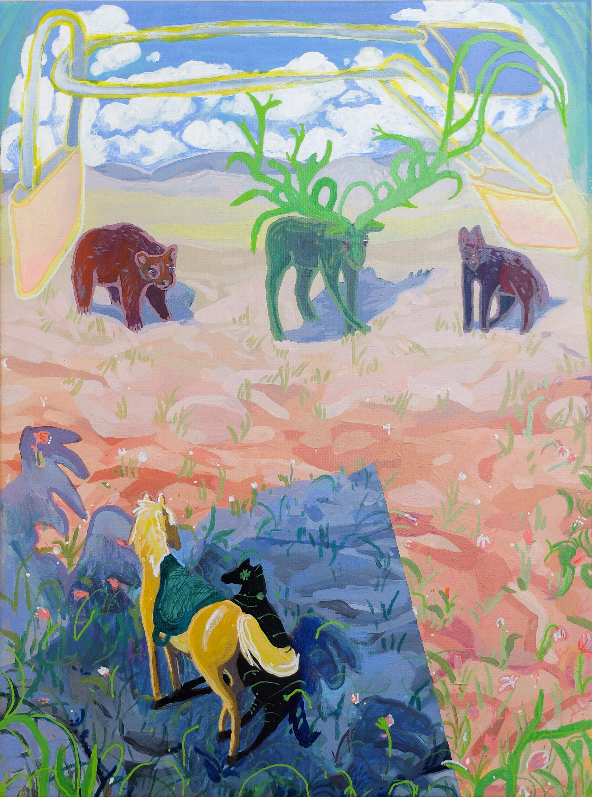 Dream State, 2025, 16"x12", acrylic on canvas. 