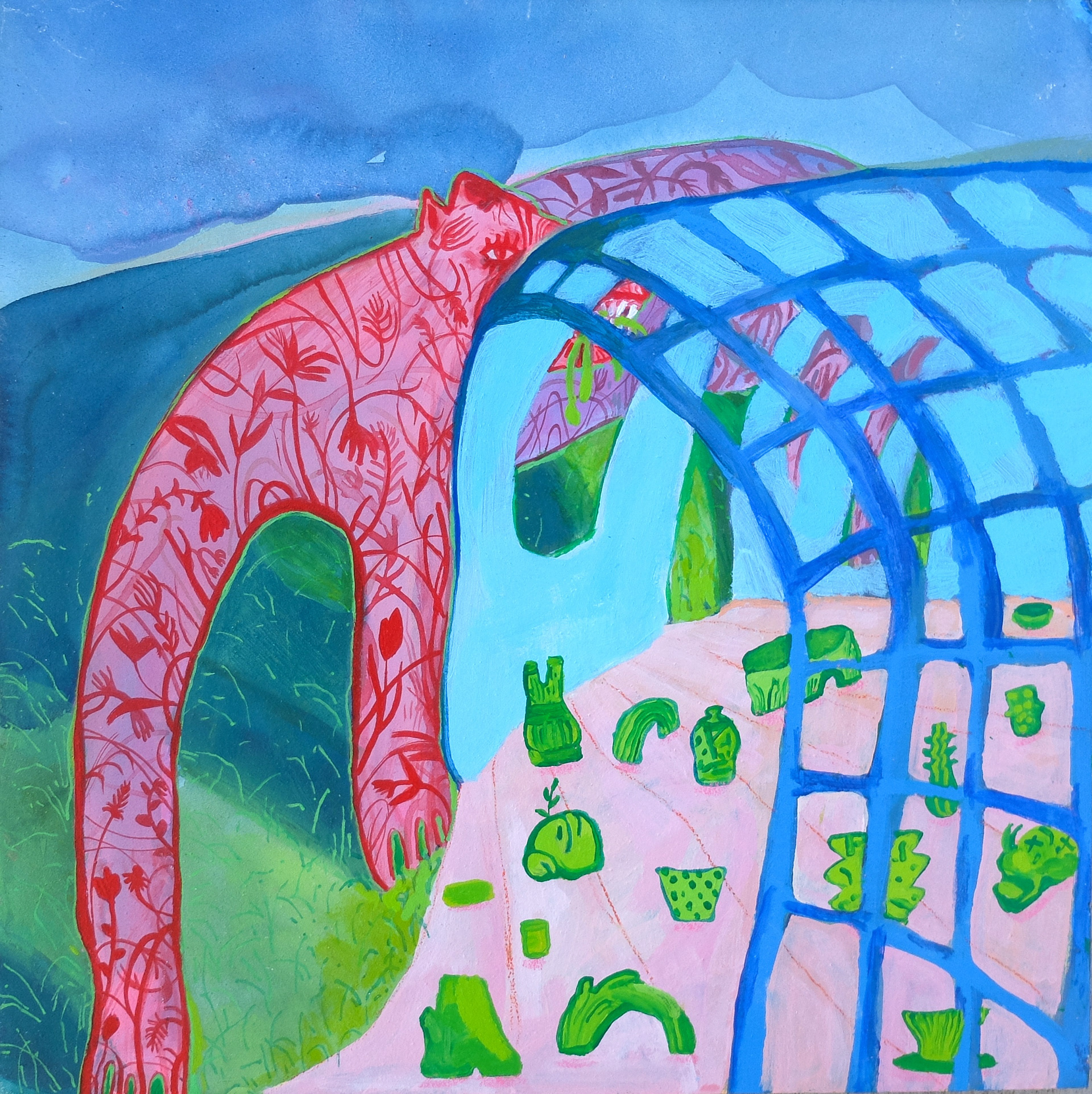 Collection, 2026, 12"x12", acrylic on board