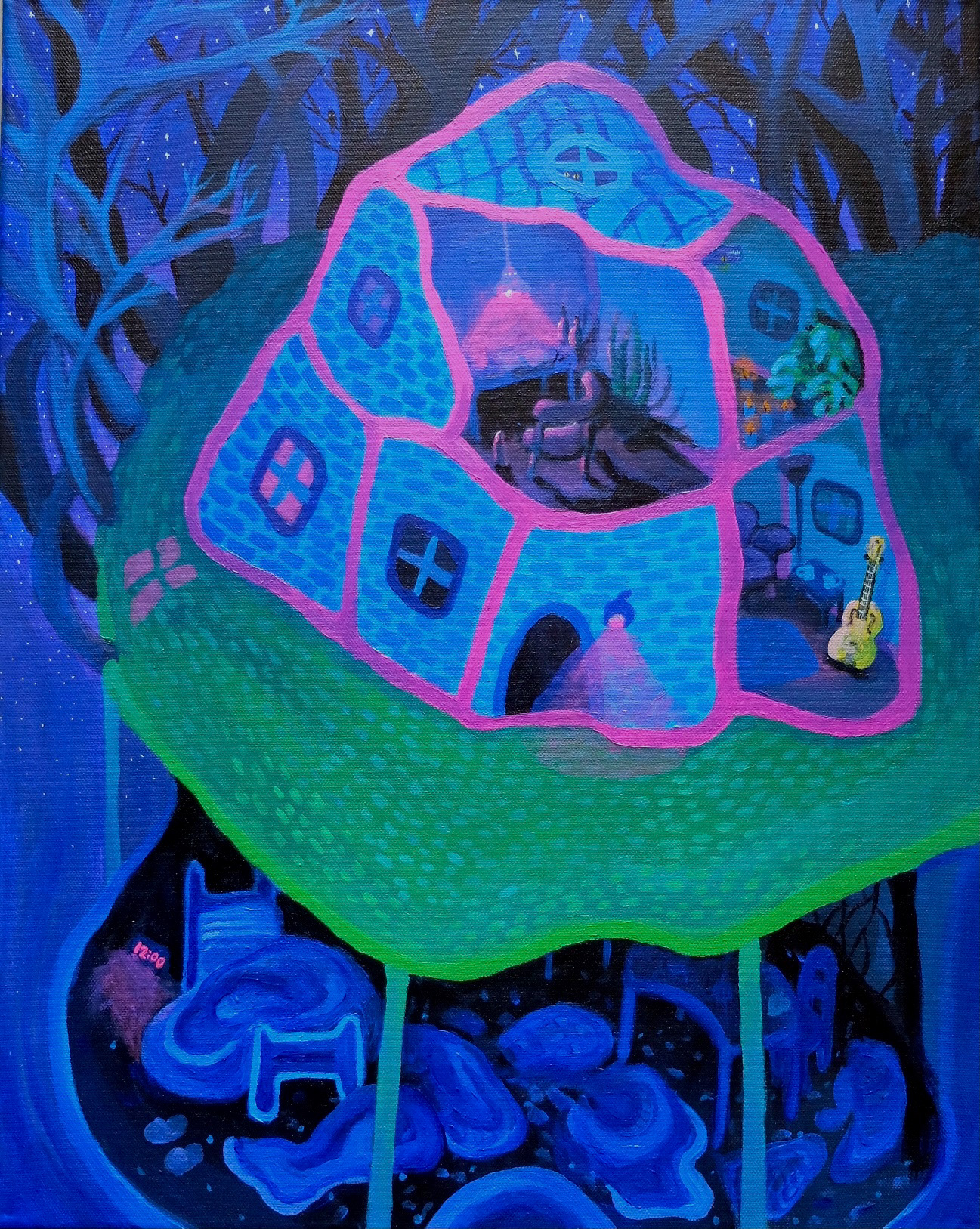 Last Night, 2021, 20"x16", acrylic on canvas.