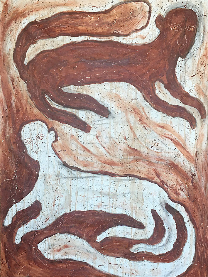 "Les ancetres veillent", 160*120 cm