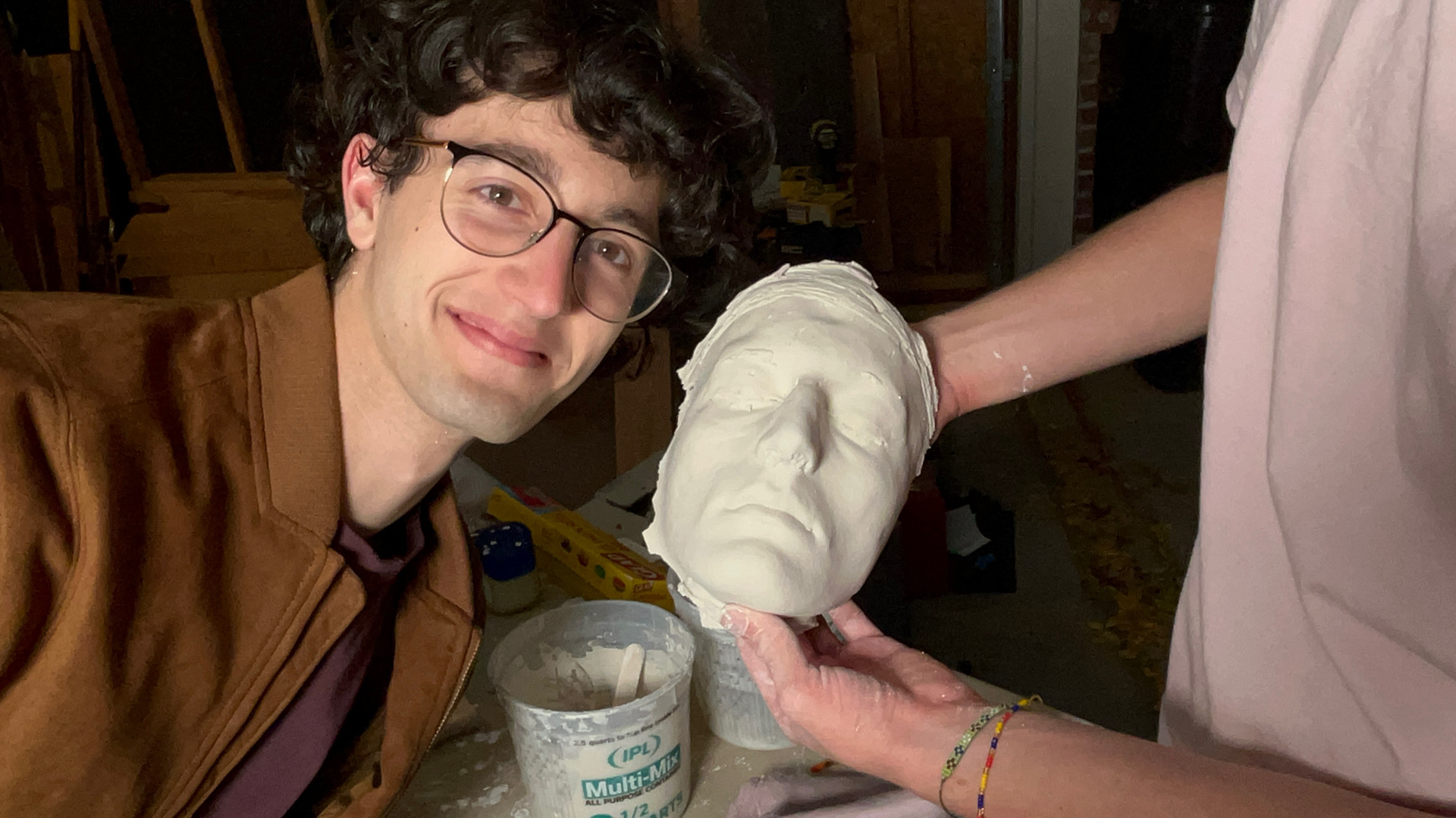 A mold of Sean's face