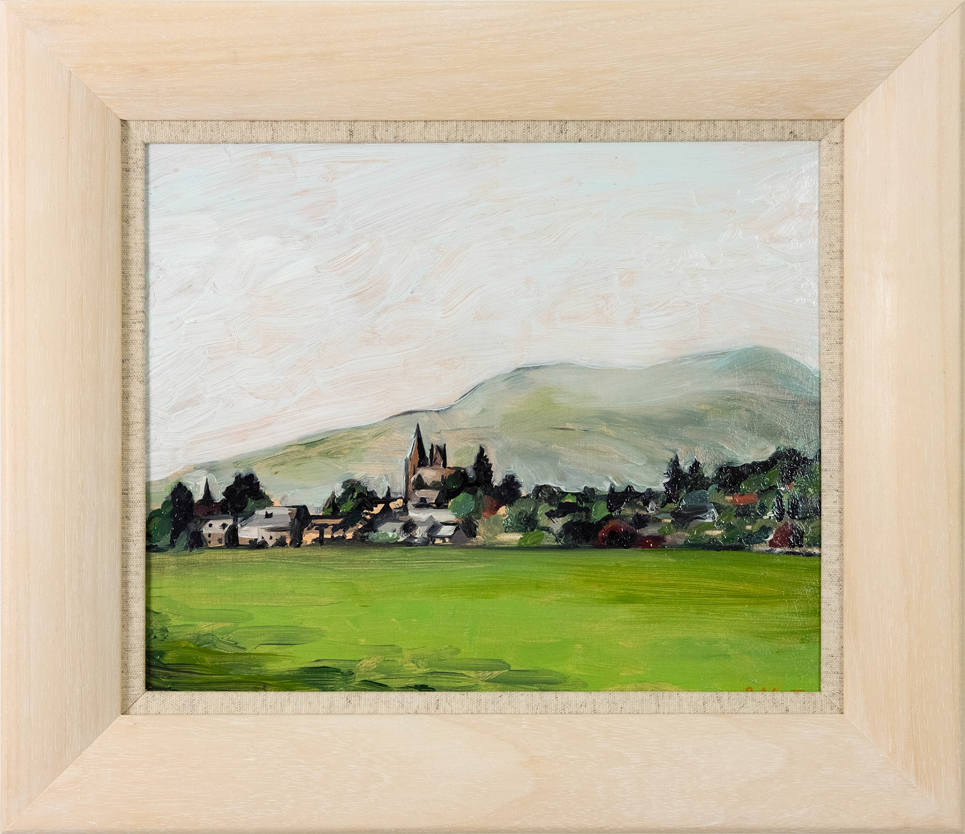 Crieff from Highlandman Loan, Oil on wood