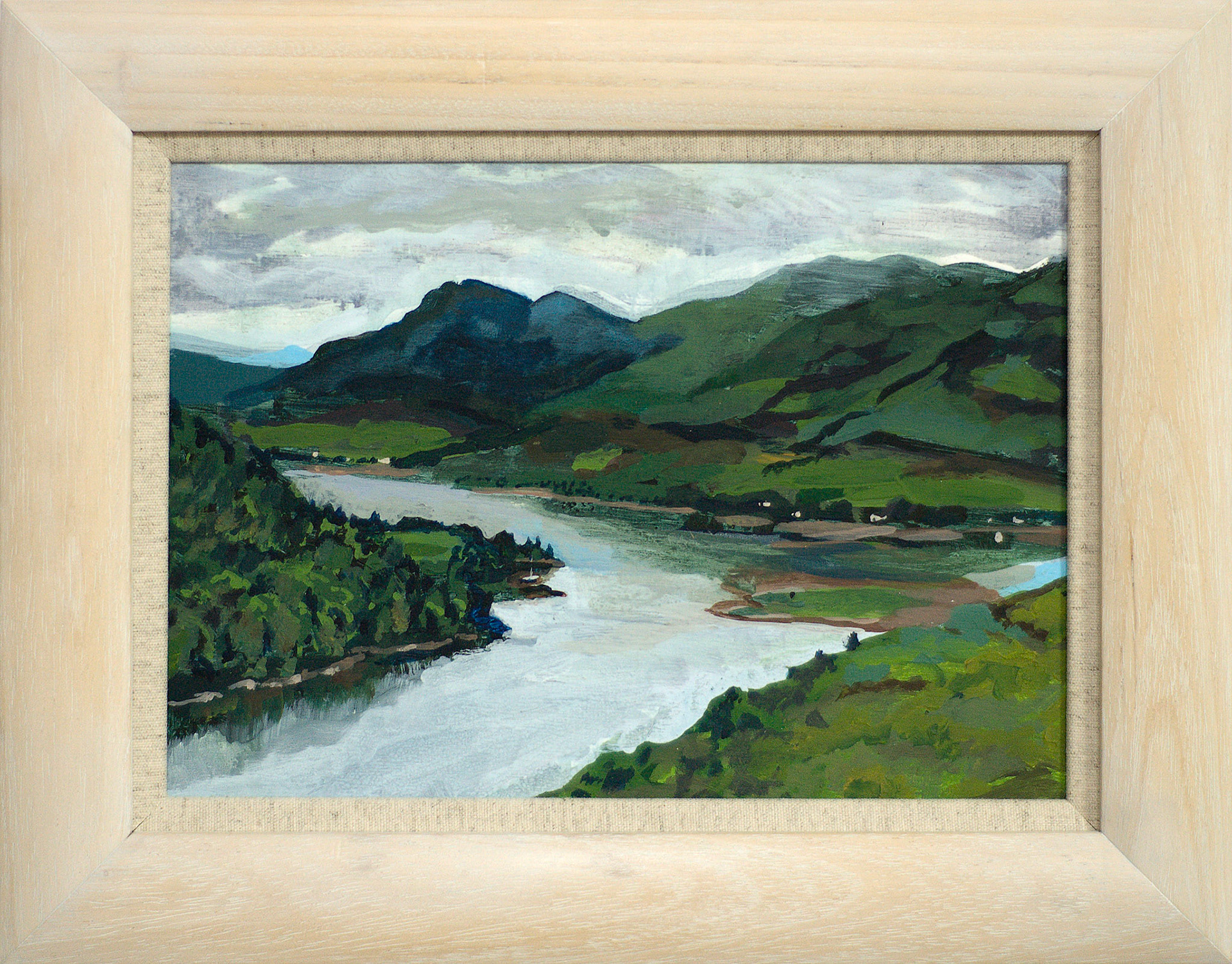 Loch Duich, acrylic on wood