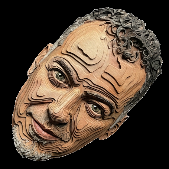 Artist Yalos 3D sculptures TopoFace